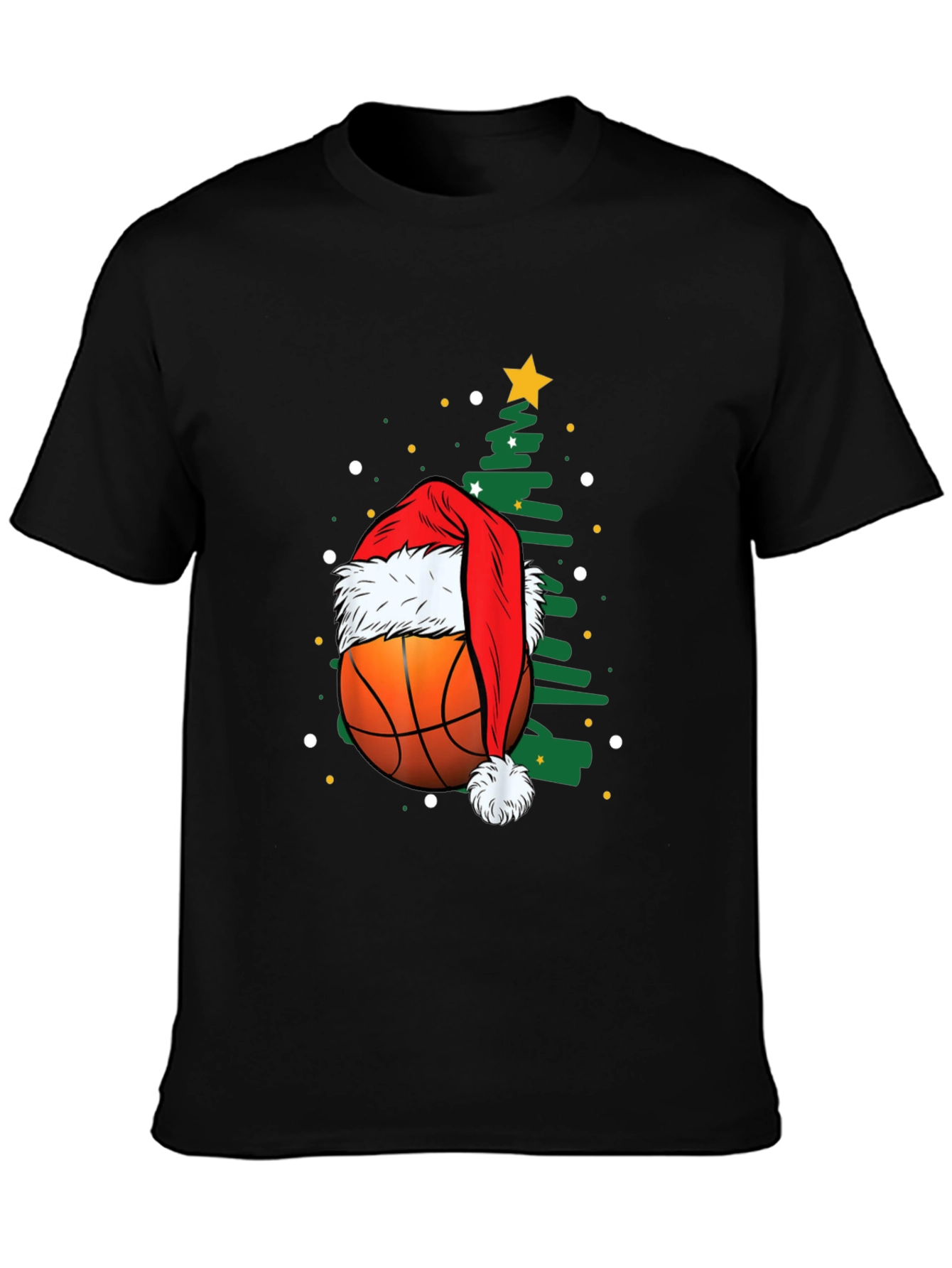 Festive Basketball Christmas T-Shirt