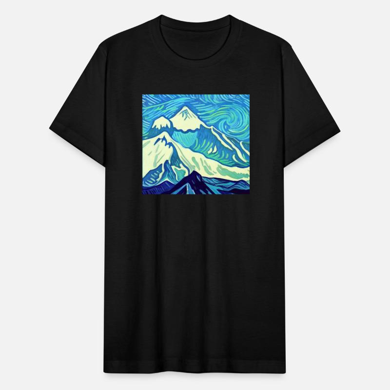 Mount Everest painting, Vincent van Gogh style
