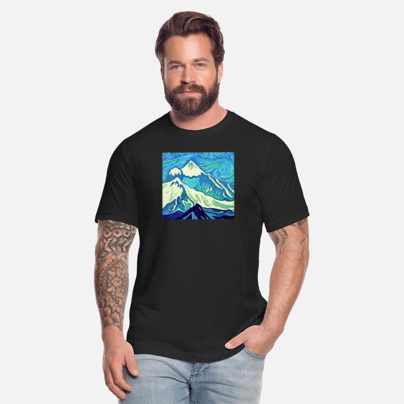 Mount Everest painting, Vincent van Gogh style
