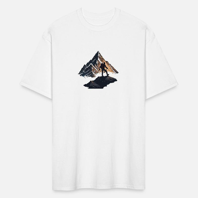 Mountaineer Reaching The Summit