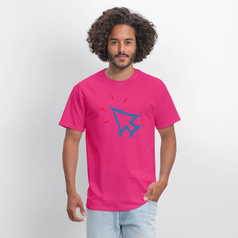 Mouse pointer cursor symbol, arrow, hand drawn.