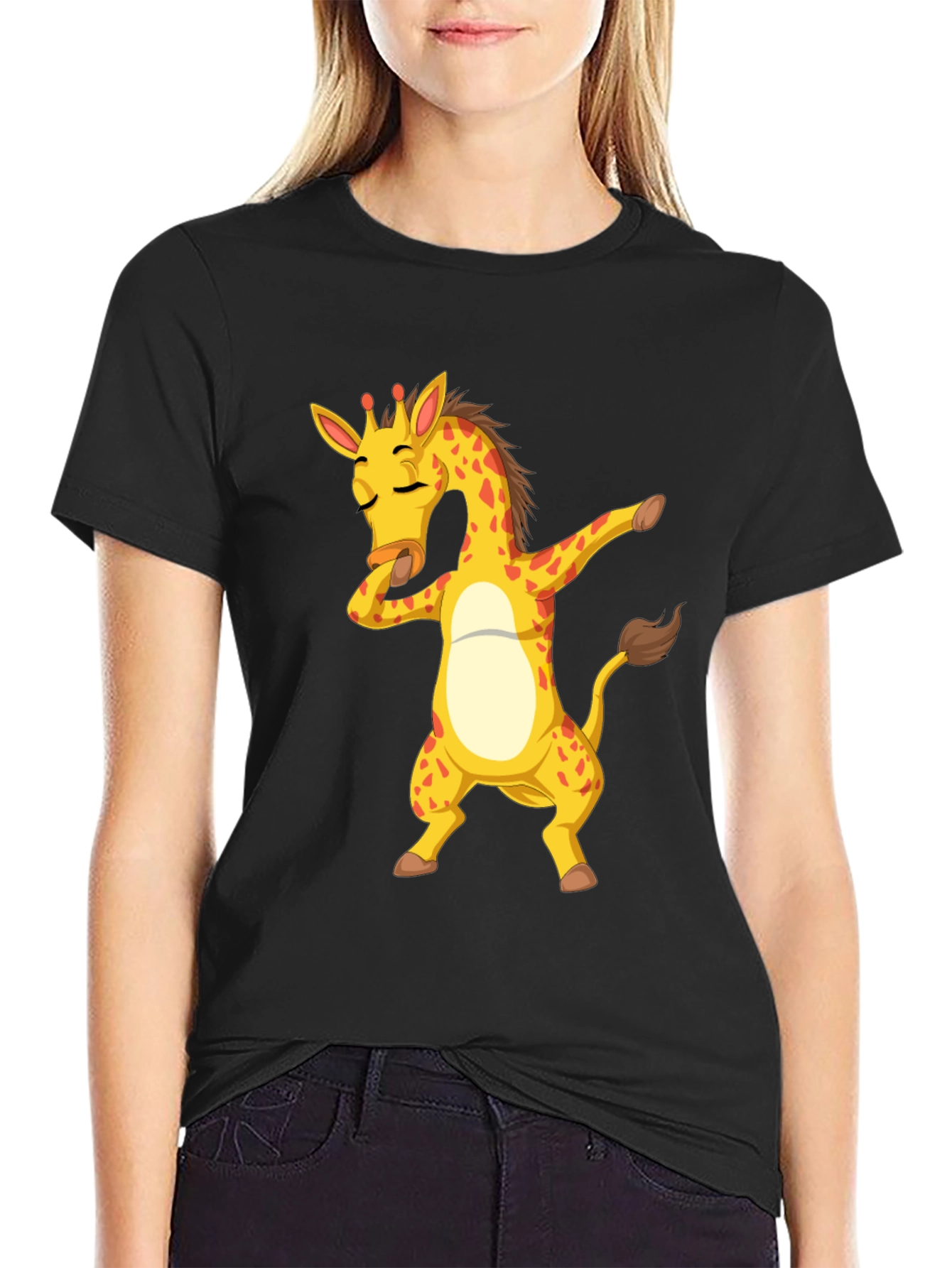 Dabbing Giraffe T-Shirt - Funny Animal Tee