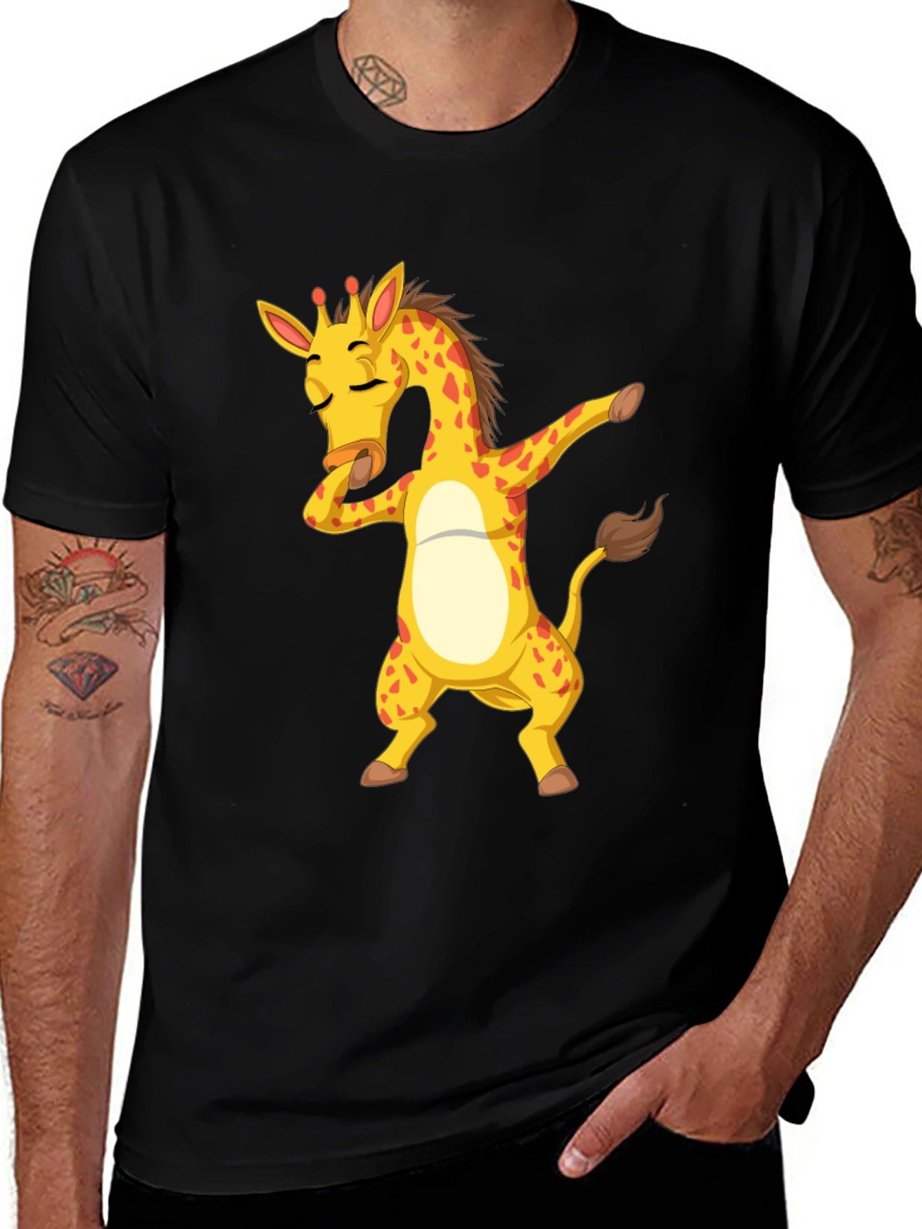 Dabbing Giraffe T-Shirt - Funny Animal Tee