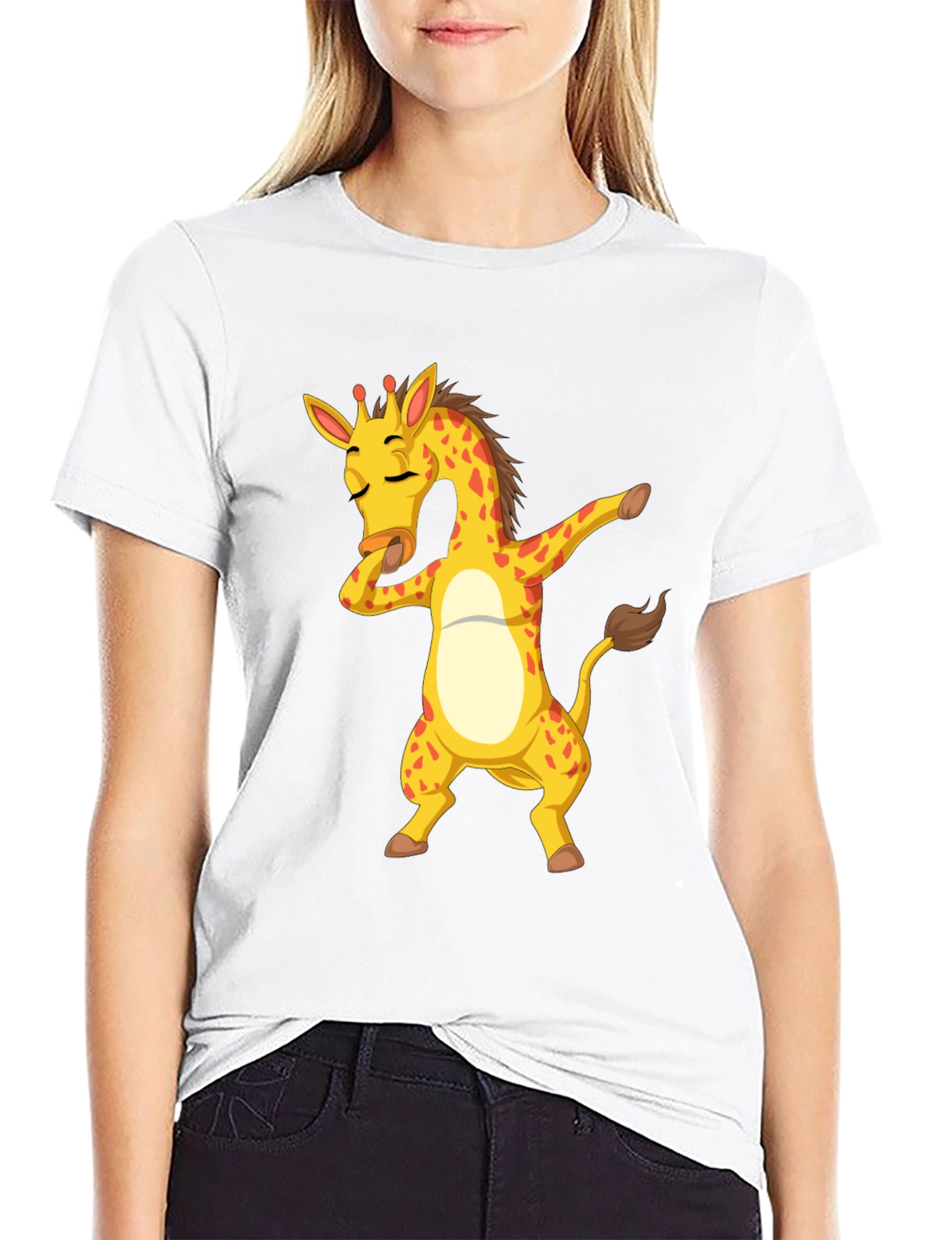 Dabbing Giraffe T-Shirt - Funny Animal Tee