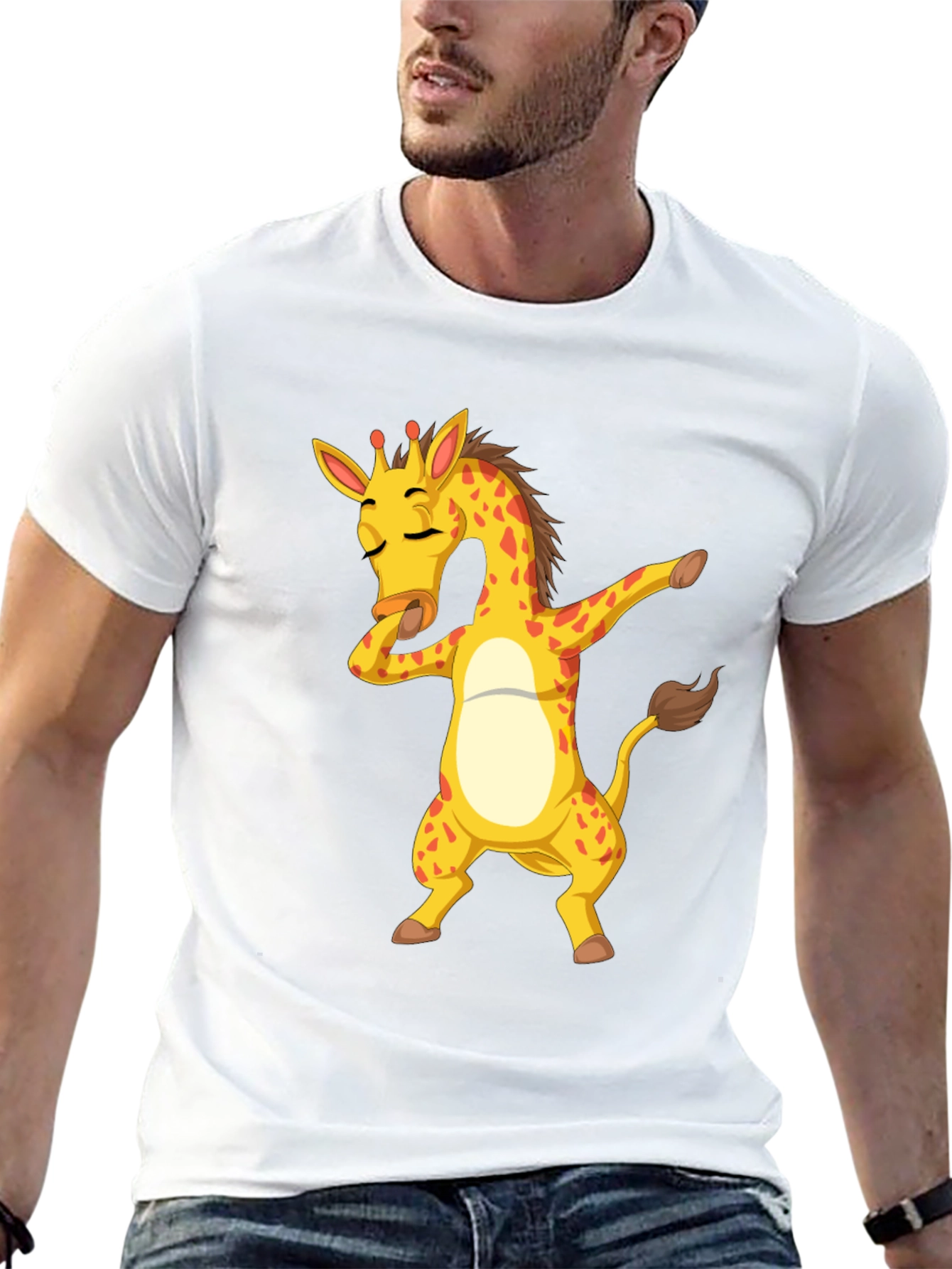 Dabbing Giraffe T-Shirt - Funny Animal Tee