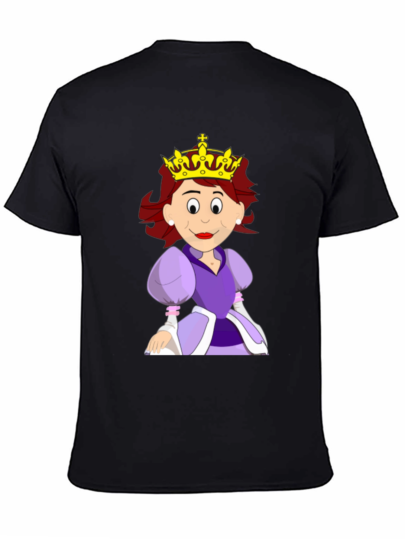 Queen Cartoon Graphic Black Tee