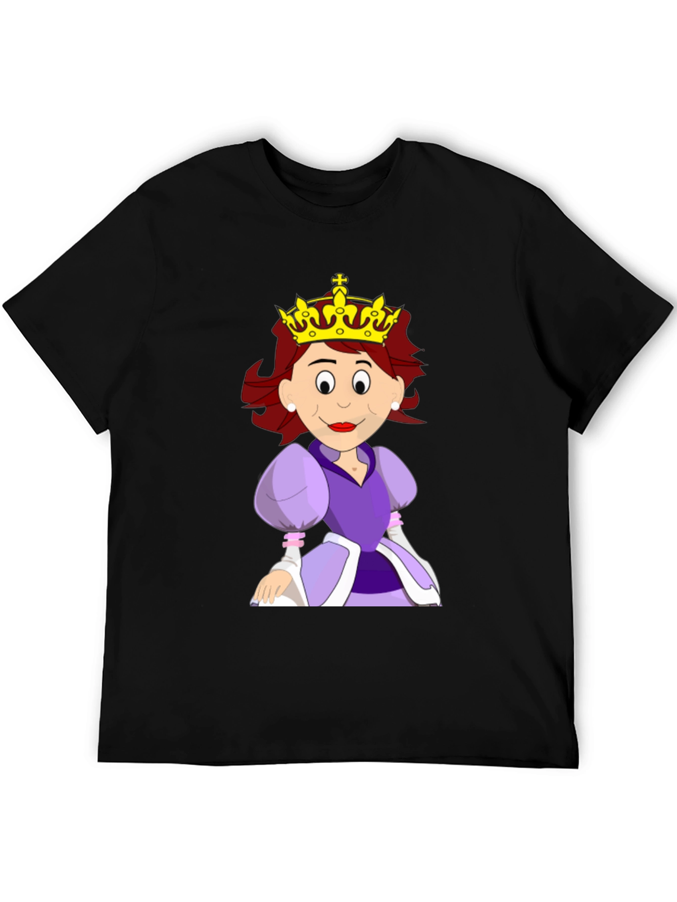 Queen Cartoon Graphic Black Tee