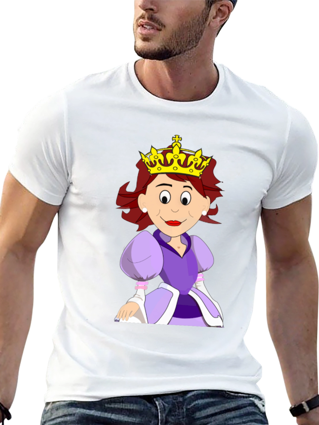 Queen Cartoon Graphic Black Tee