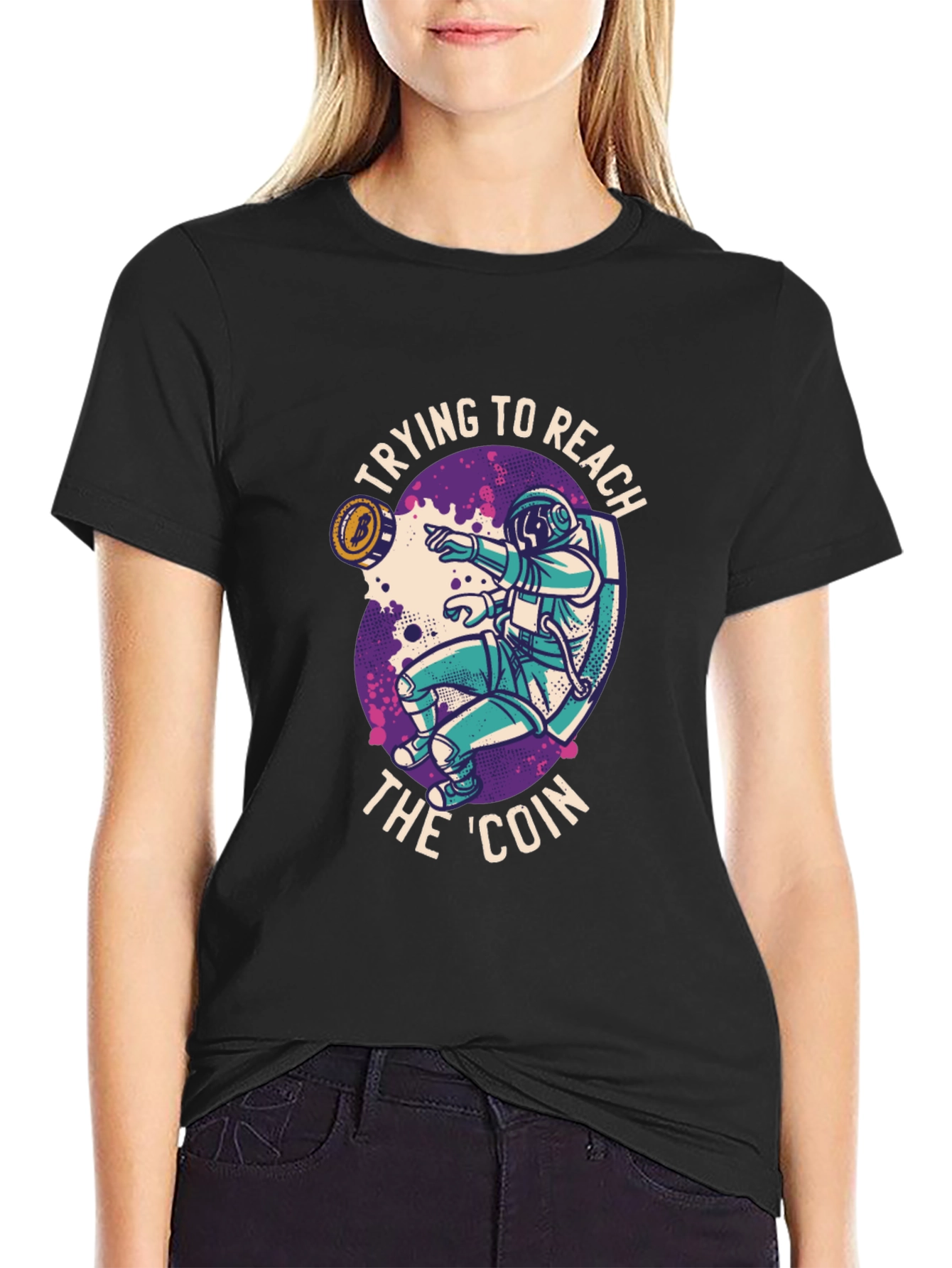 Crypto Astronaut T-Shirt - Reach the Coin!