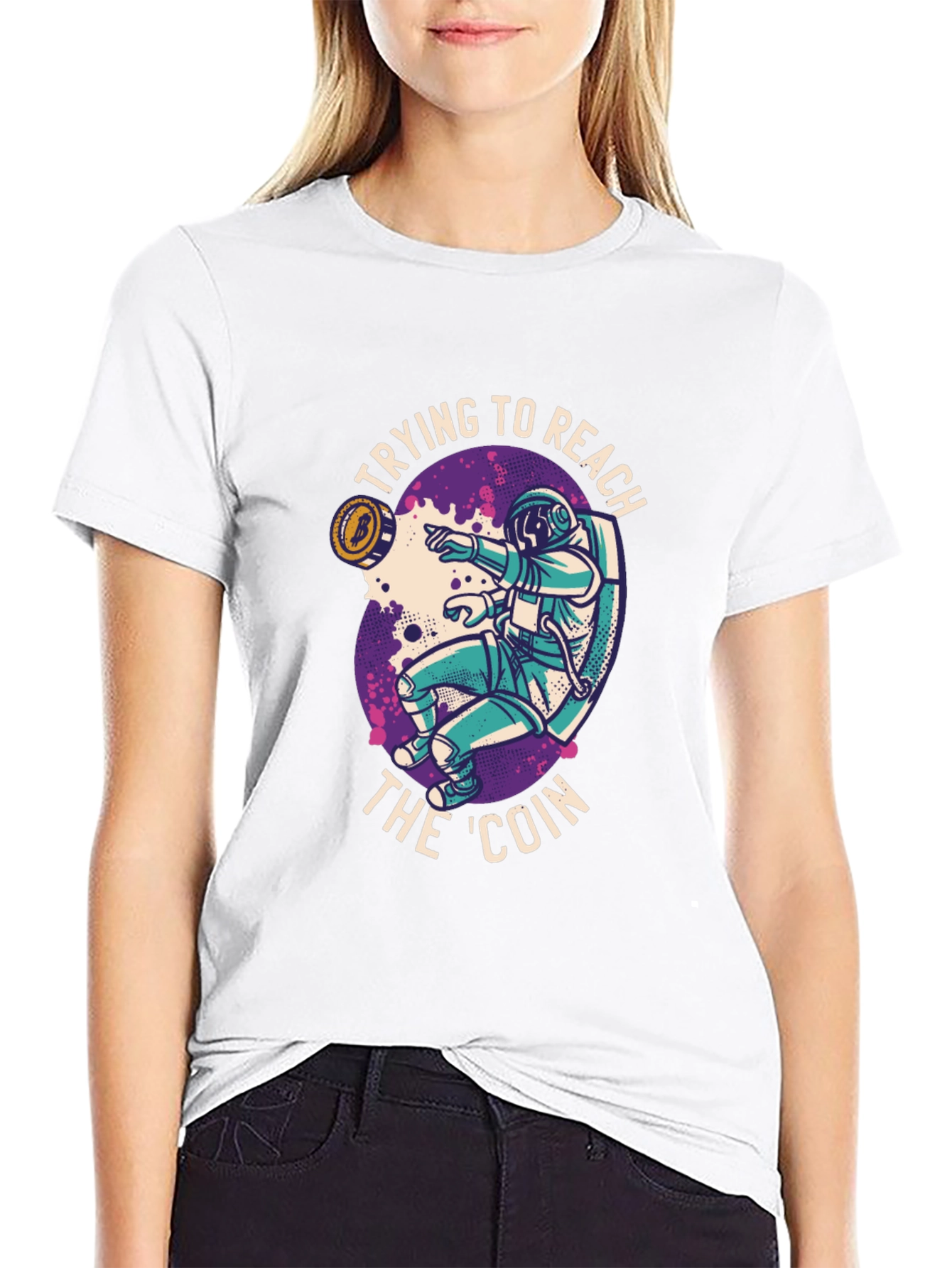 Crypto Astronaut T-Shirt - Reach the Coin!