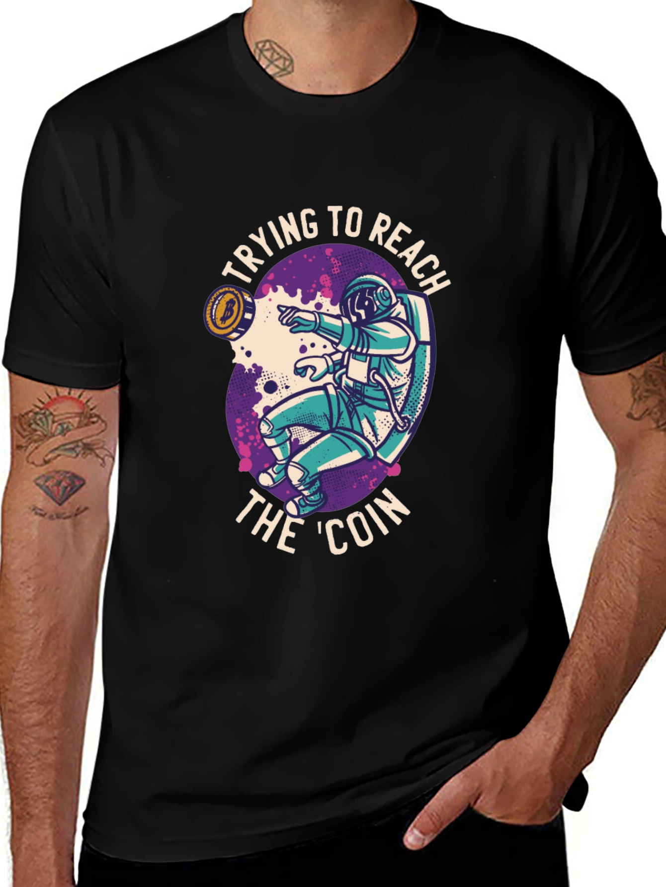 Crypto Astronaut T-Shirt - Reach the Coin!