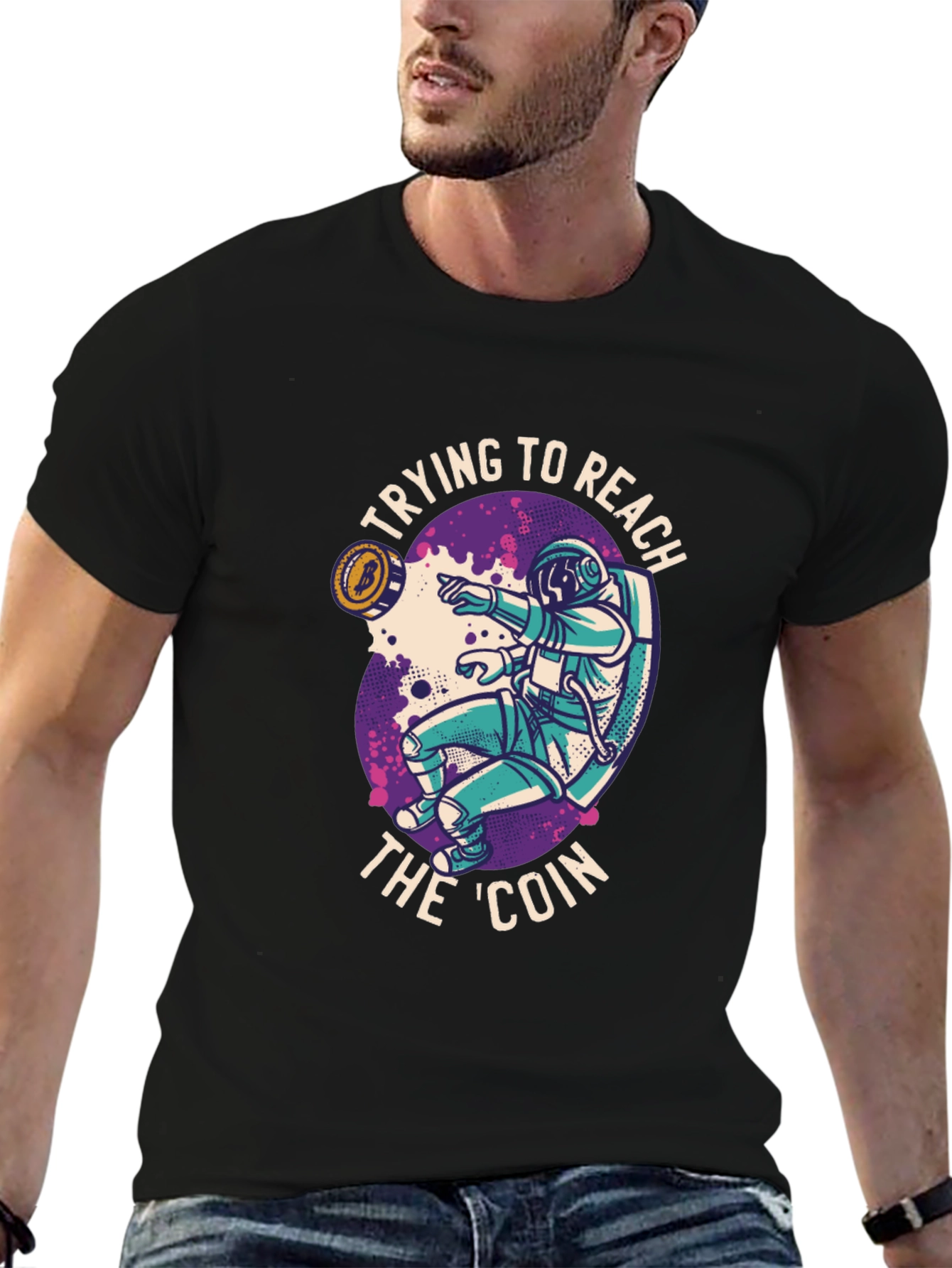 Crypto Astronaut T-Shirt - Reach the Coin!