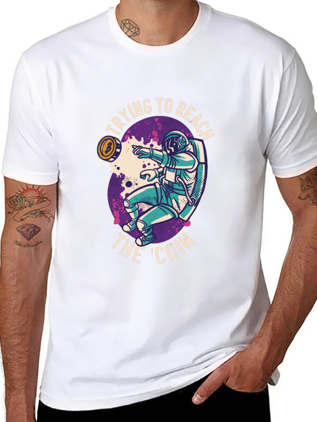 Crypto Astronaut T-Shirt - Reach the Coin!