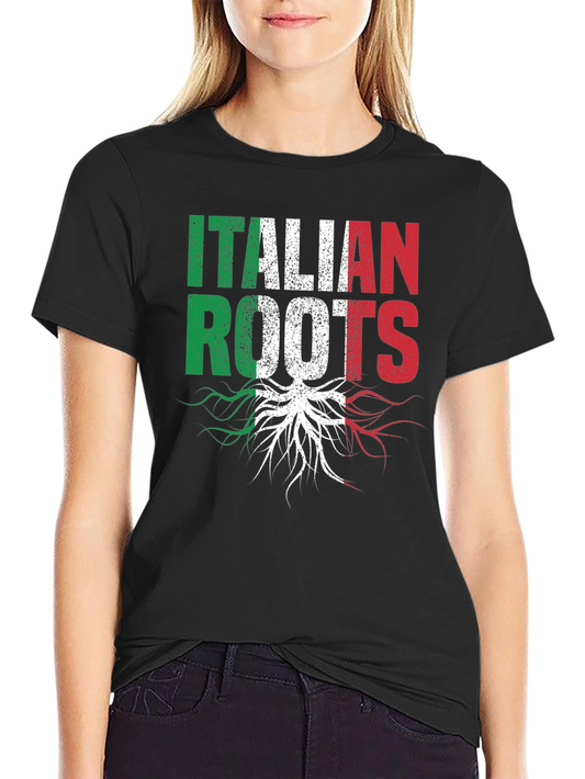 Italian Roots T-Shirt Italy Flag Heritage Tee