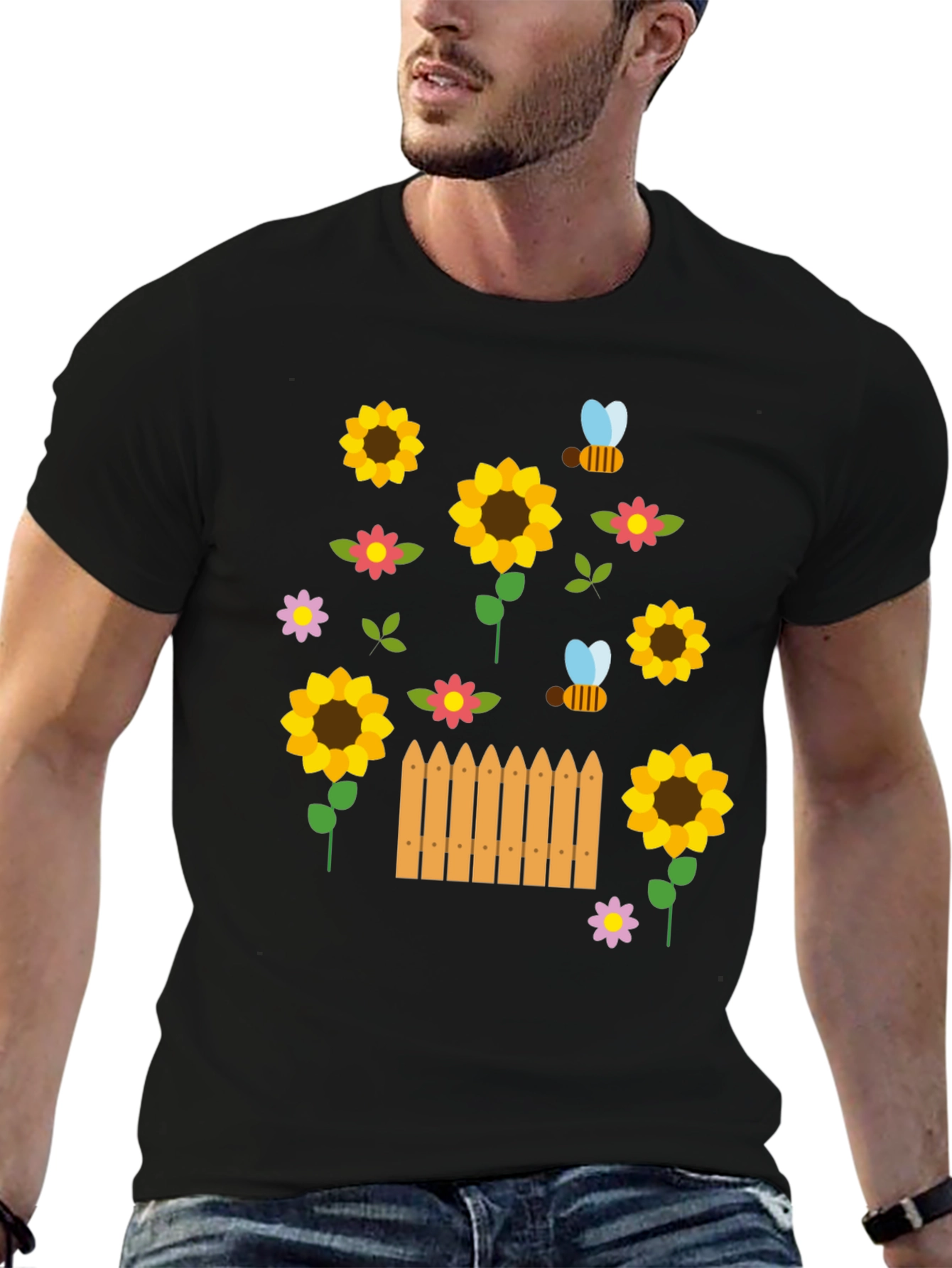 Sunflower Garden T-Shirt - Nature Lover Tee