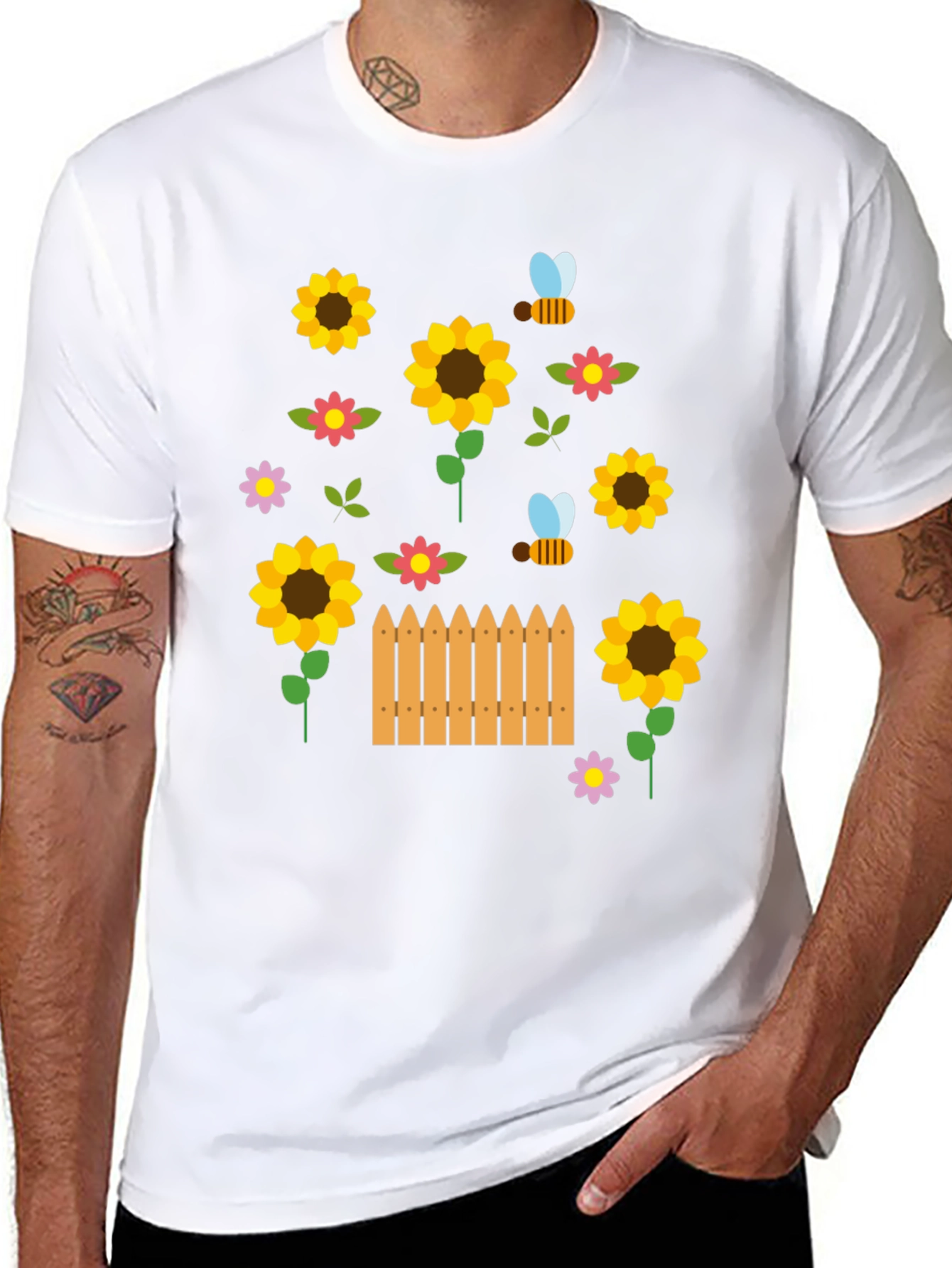 Sunflower Garden T-Shirt - Nature Lover Tee