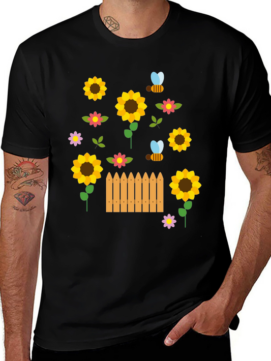 Sunflower Garden T-Shirt - Nature Lover Tee