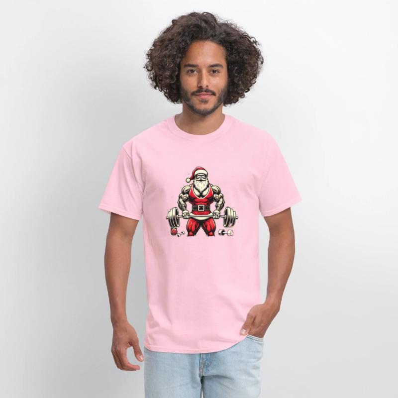 Muscular Santa Gym Lover T-Shirt – Bold Christmas