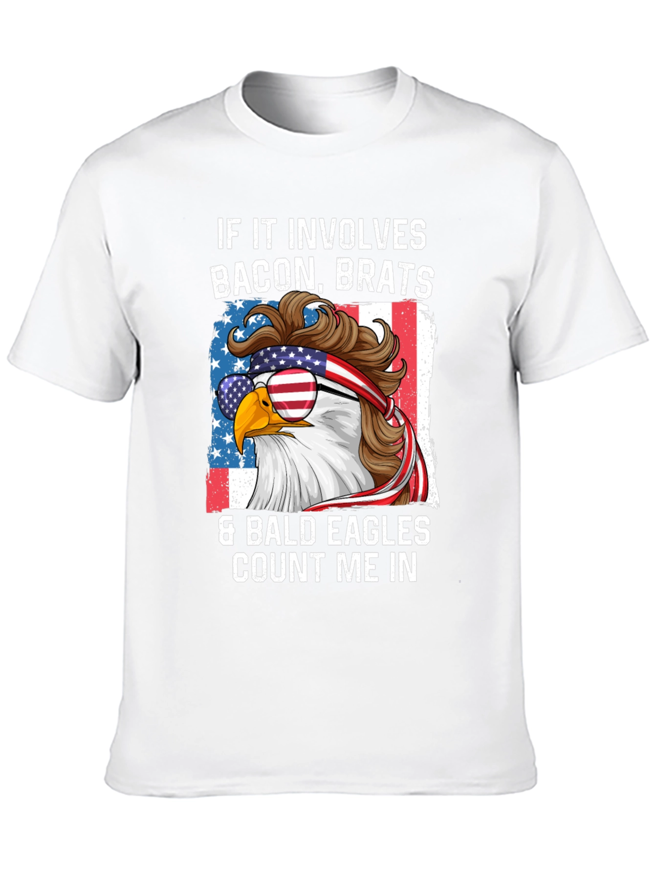 Bacon Brats & Bald Eagles Patriotic T-Shirt