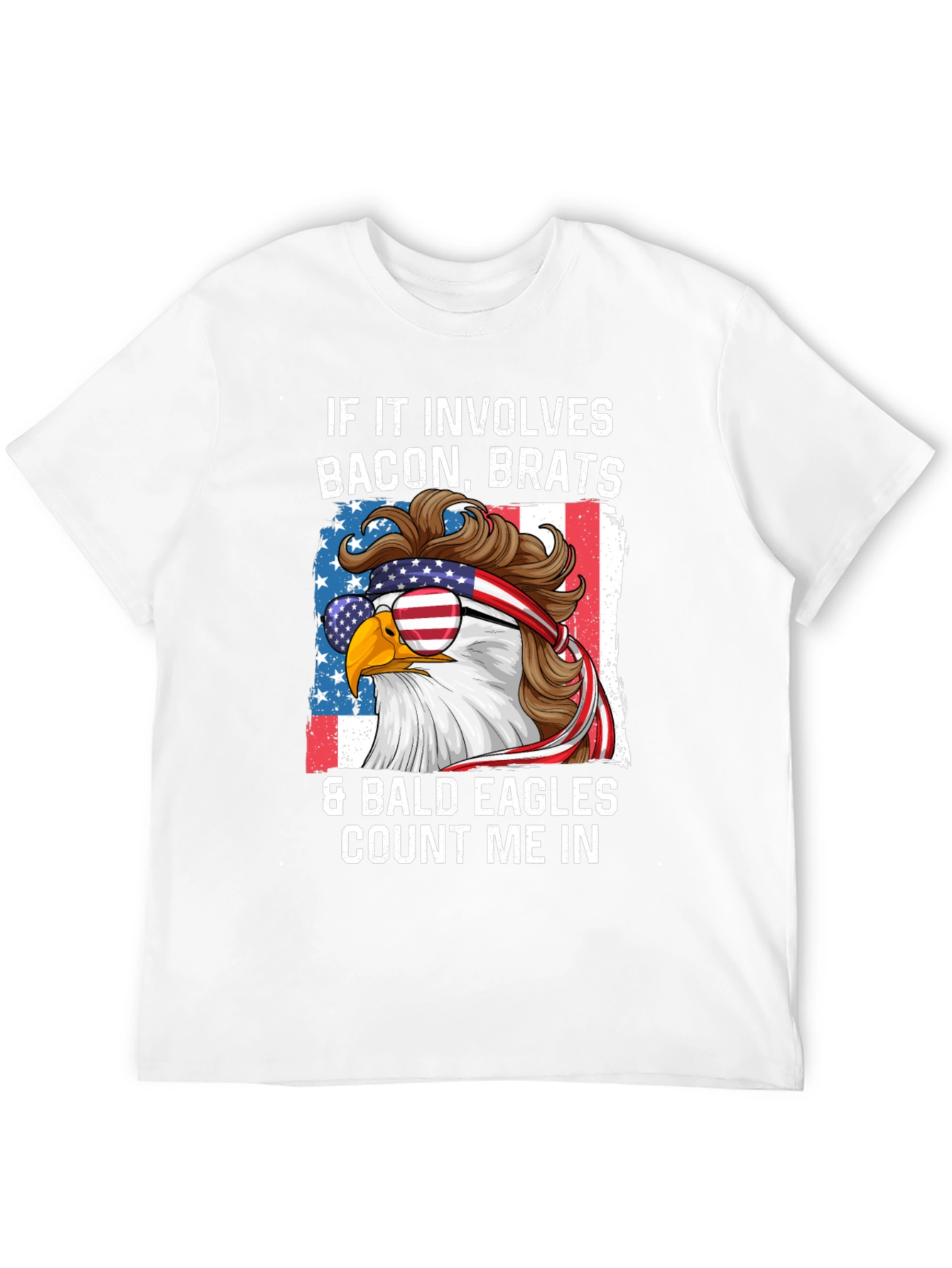 Bacon Brats & Bald Eagles Patriotic T-Shirt