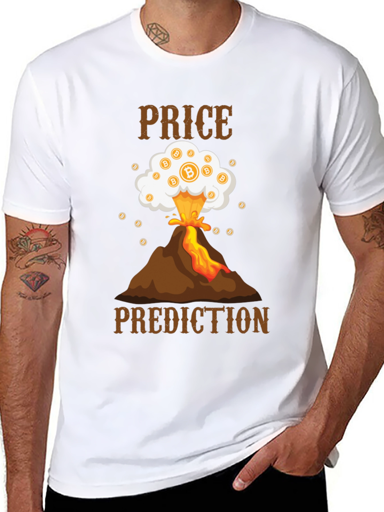 Bitcoin Price Prediction T-Shirt - Crypto Volcano Tee
