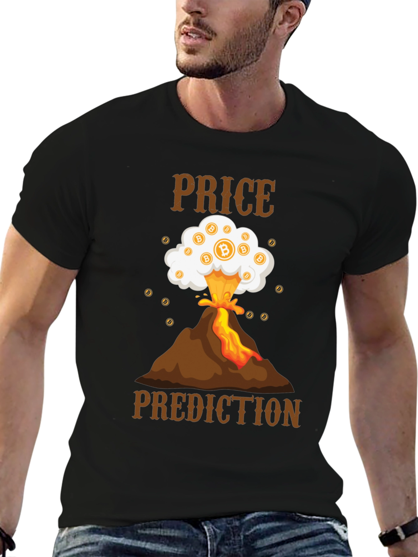 Bitcoin Price Prediction T-Shirt - Crypto Volcano Tee