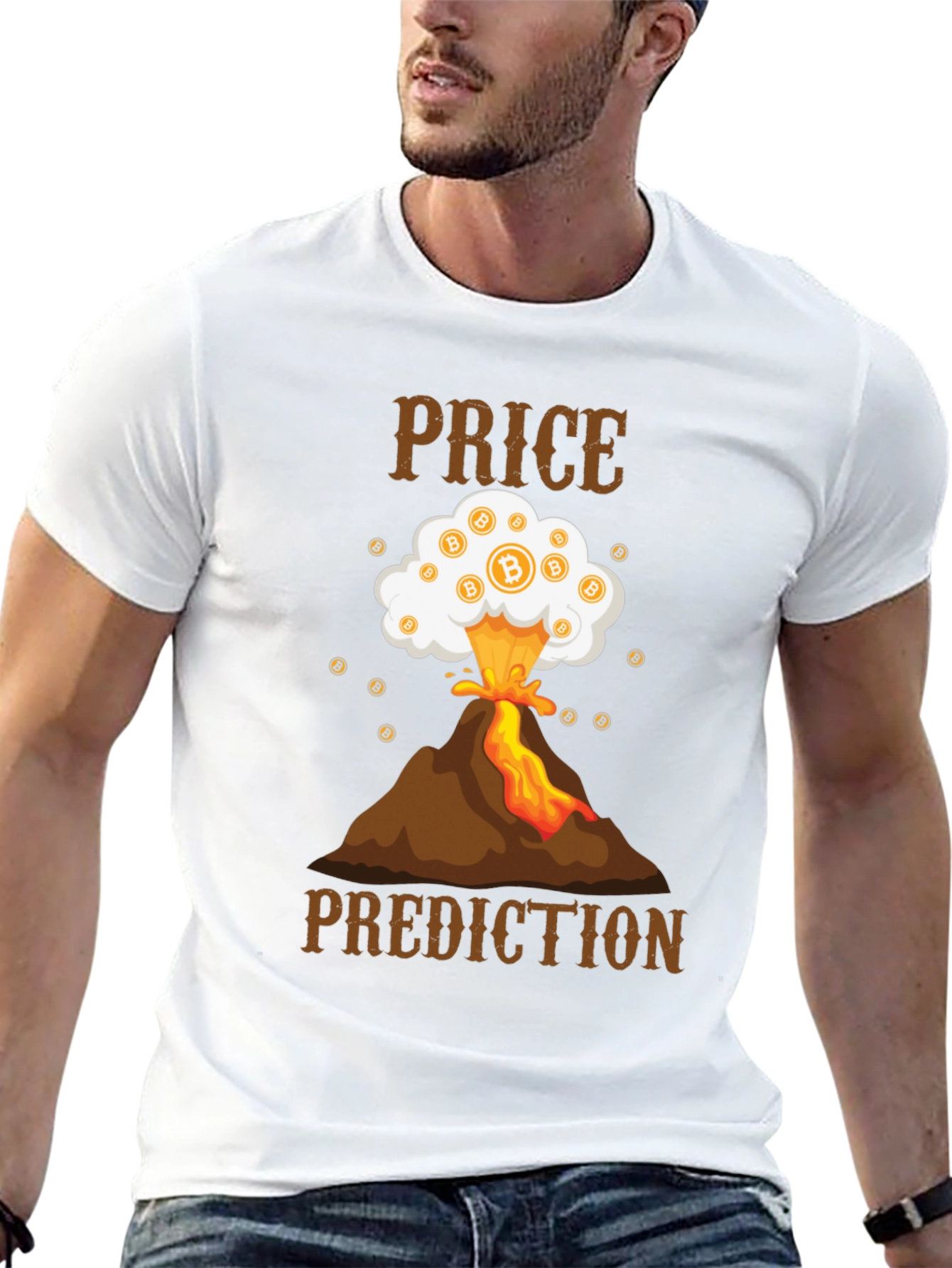 Bitcoin Price Prediction T-Shirt - Crypto Volcano Tee
