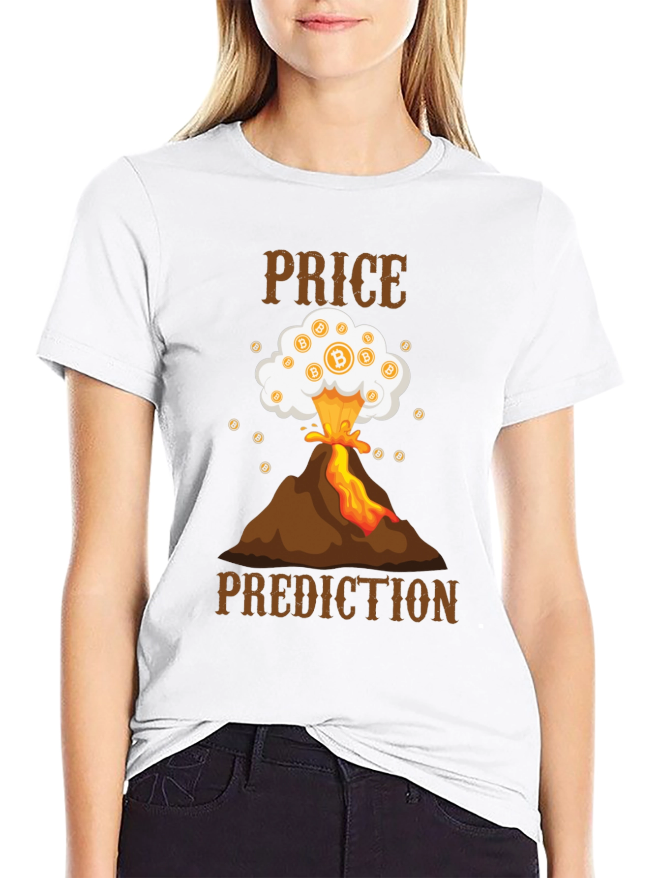 Bitcoin Price Prediction T-Shirt - Crypto Volcano Tee