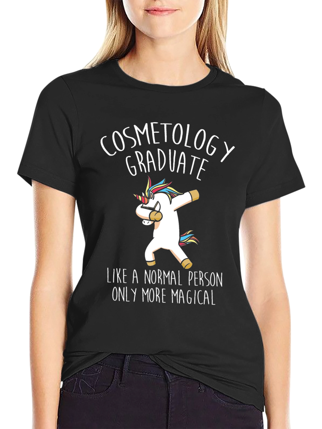 Cosmetology Graduate Unicorn T-Shirt