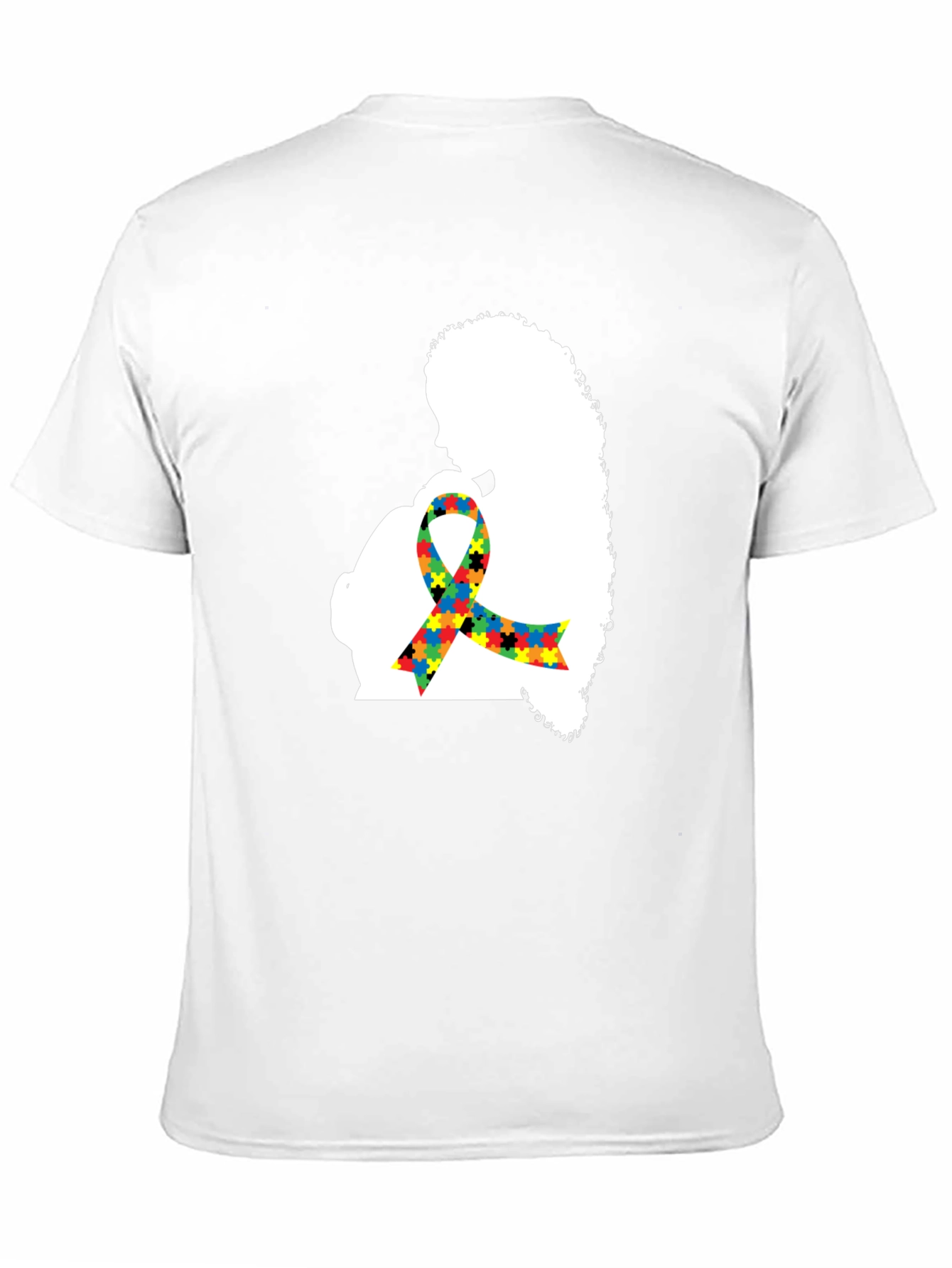 Autism Awareness T-Shirt - Puzzle Ribbon Design