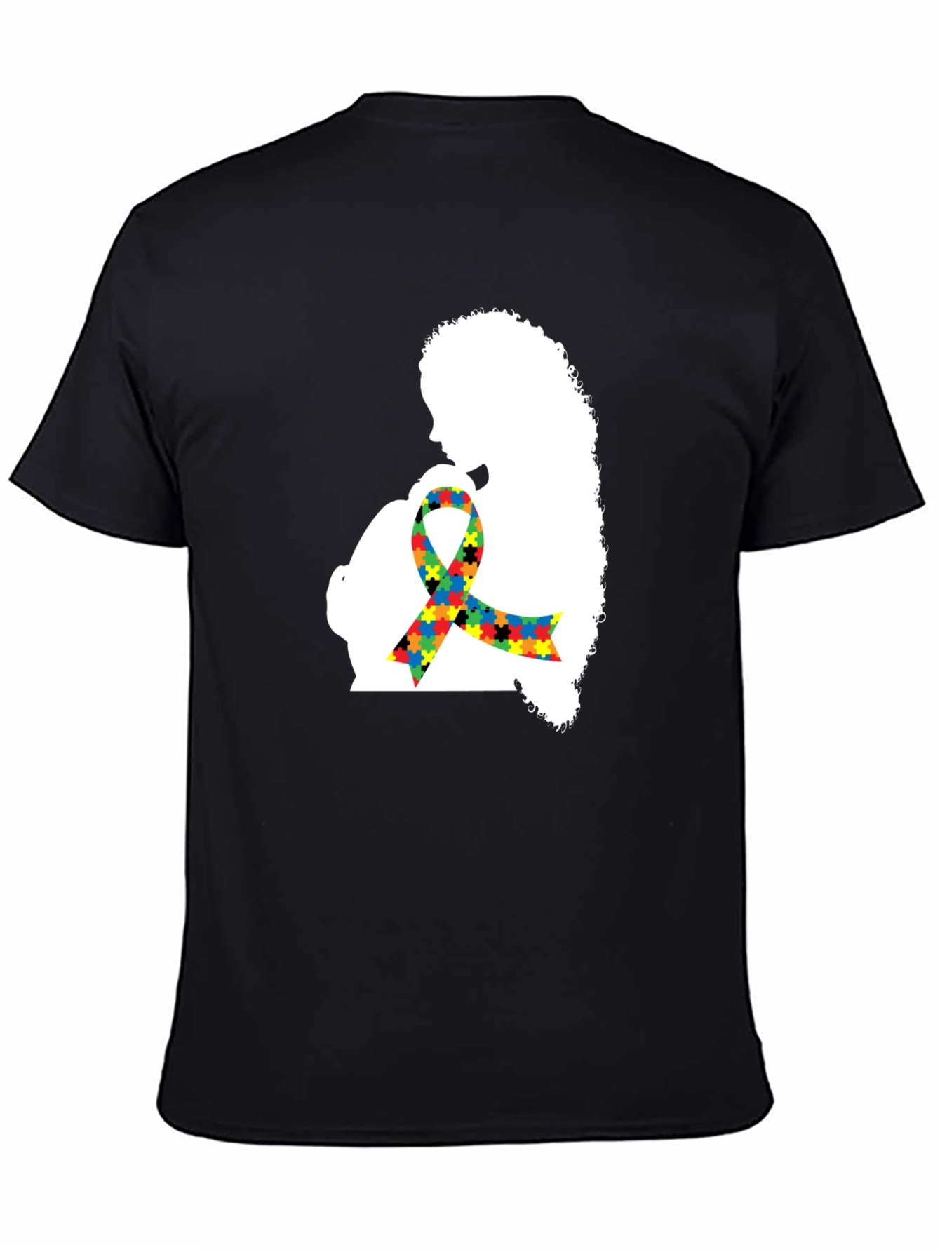 Autism Awareness T-Shirt - Puzzle Ribbon Design