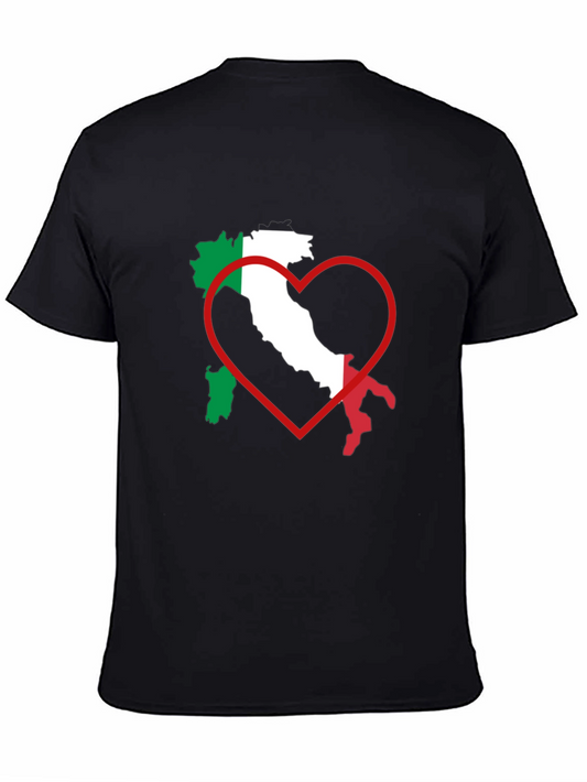 Italy Heart T-Shirt - Italian Flag Pride Tee