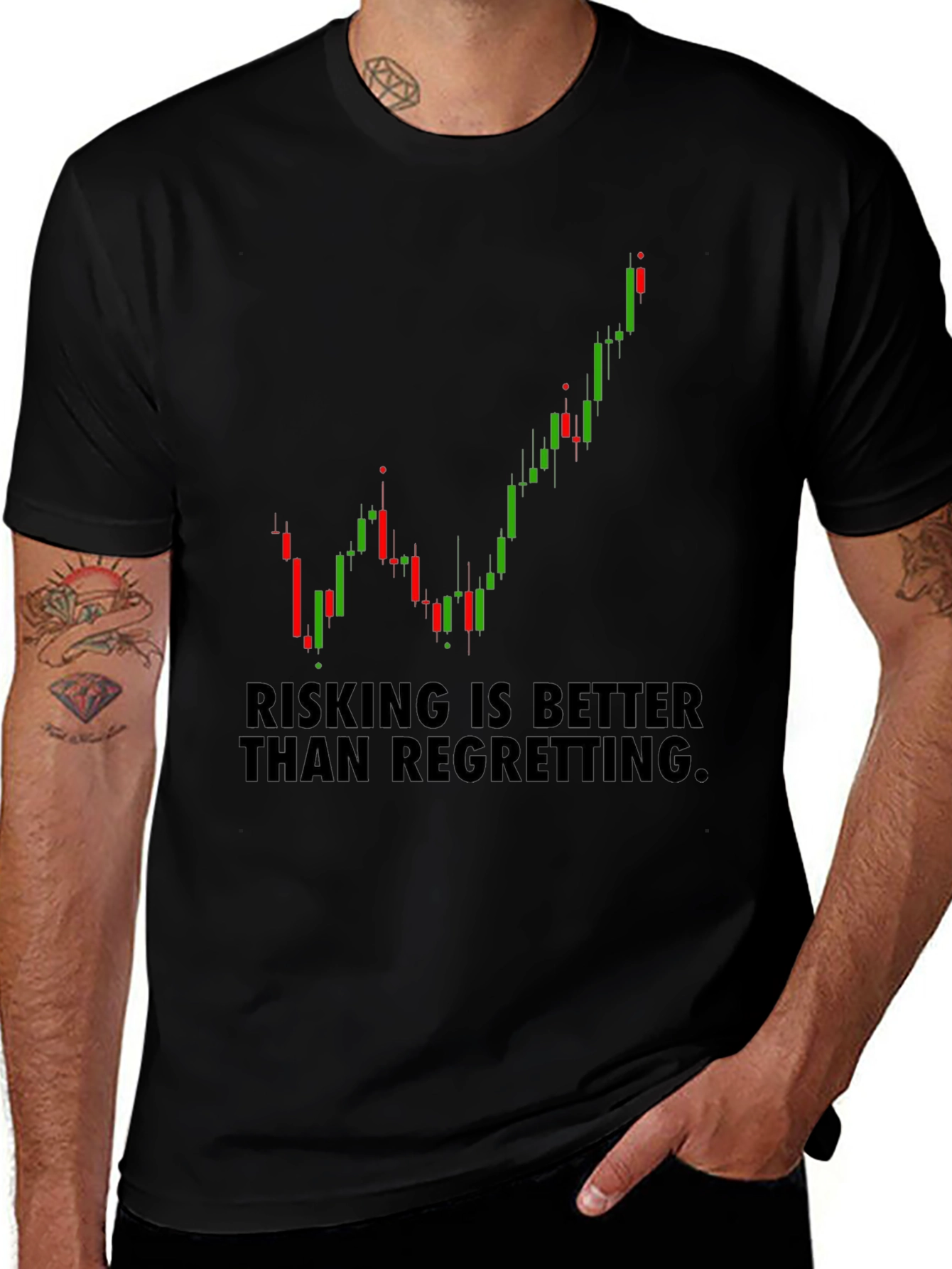 Risking Better Than Regretting Stock Chart T-Shirt