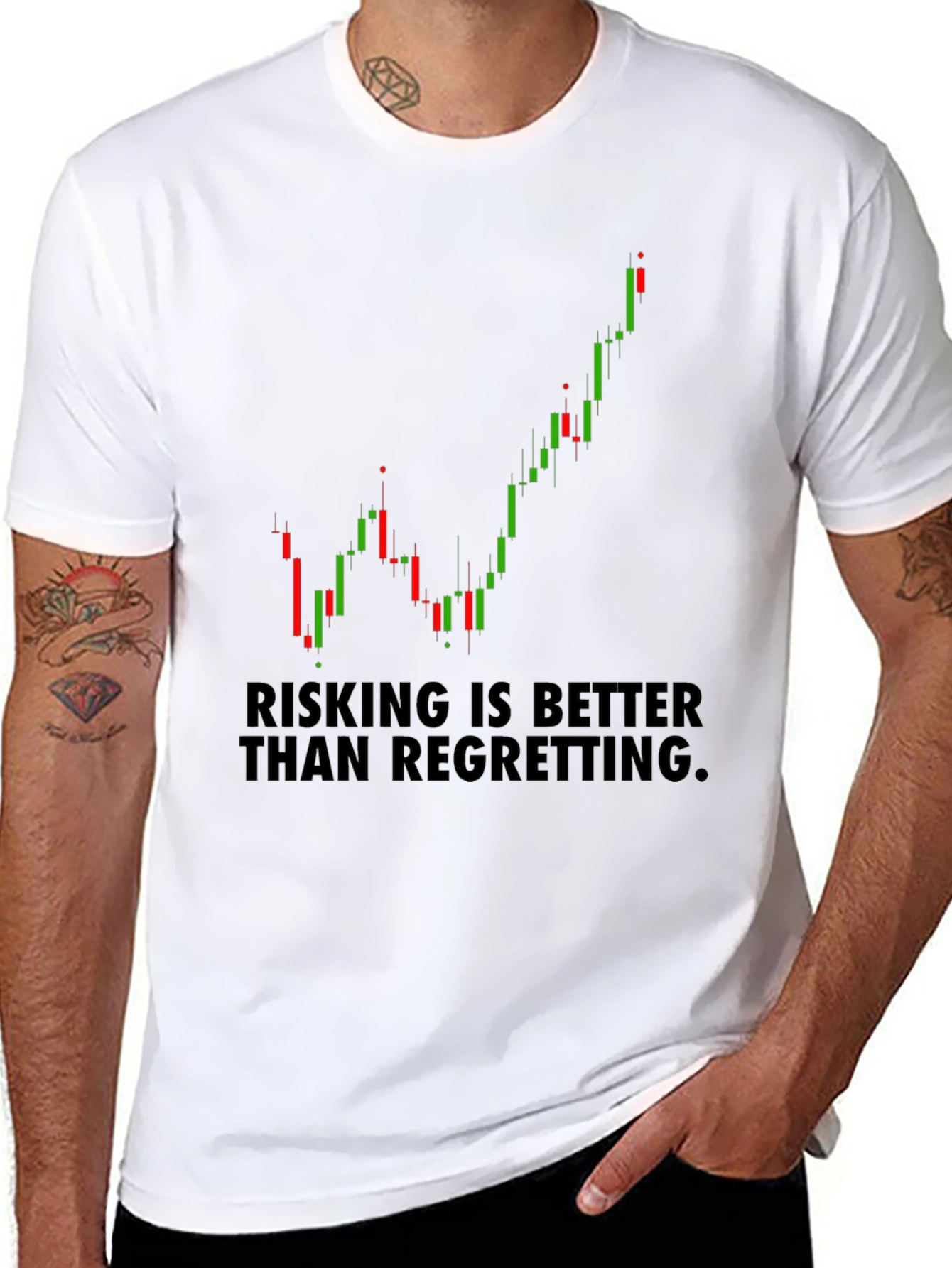 Risking Better Than Regretting Stock Chart T-Shirt