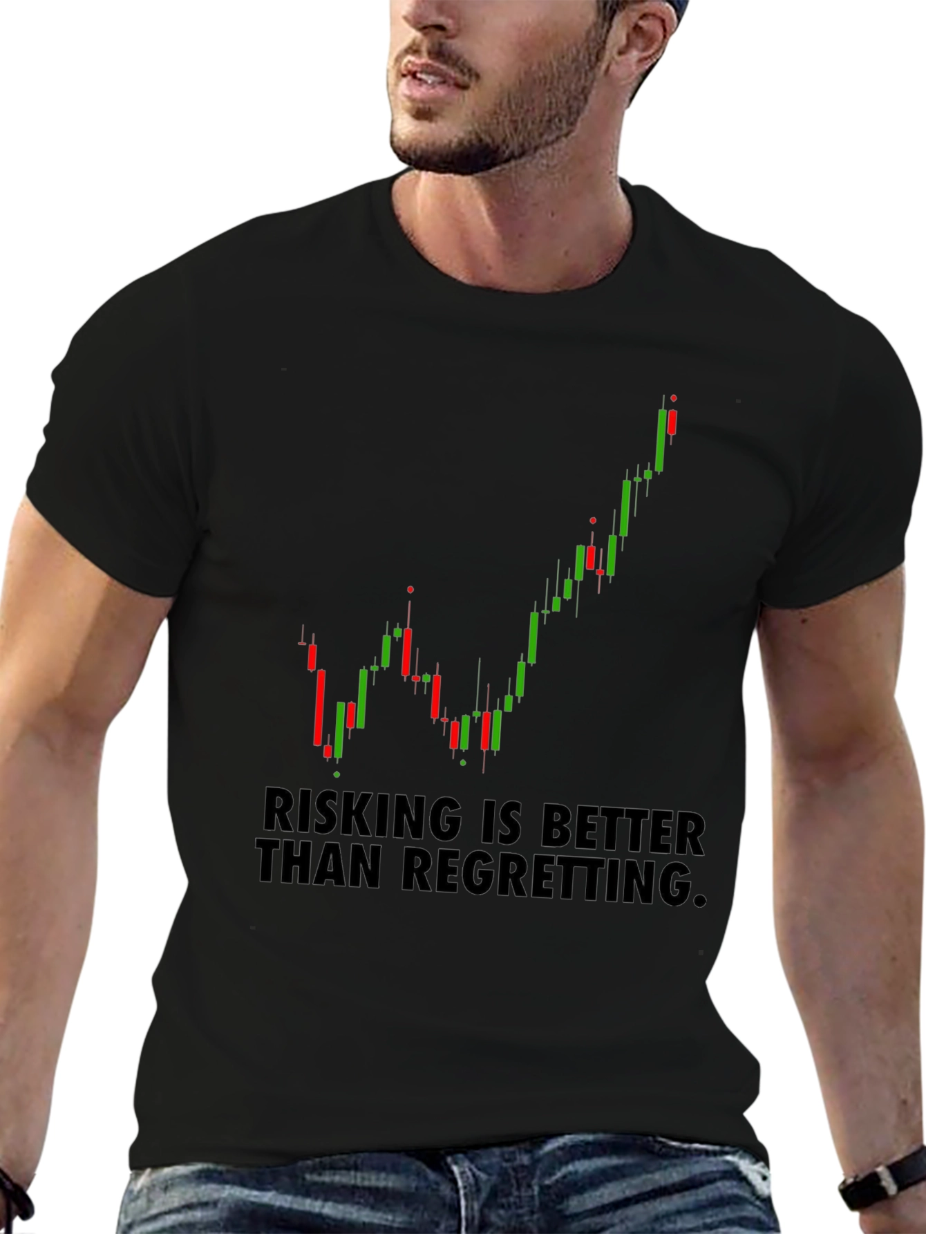 Risking Better Than Regretting Stock Chart T-Shirt