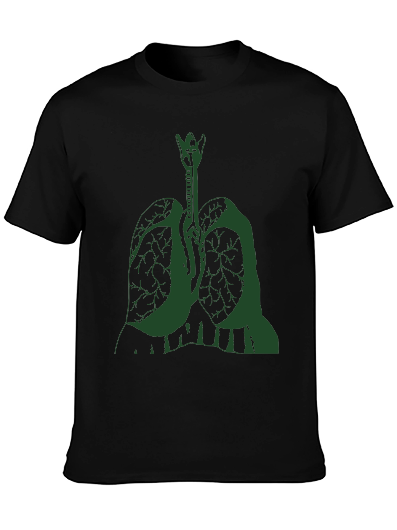 Anatomical Lung Graphic Tee - Black
