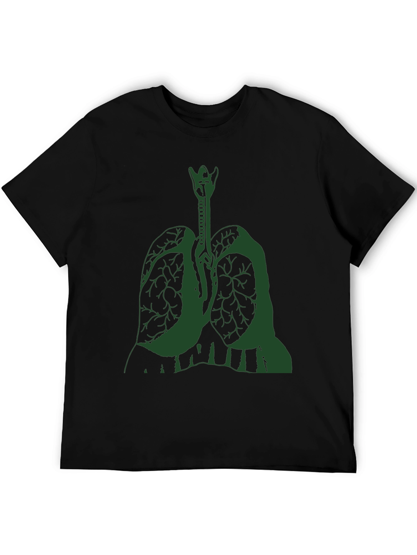 Anatomical Lung Graphic Tee - Black