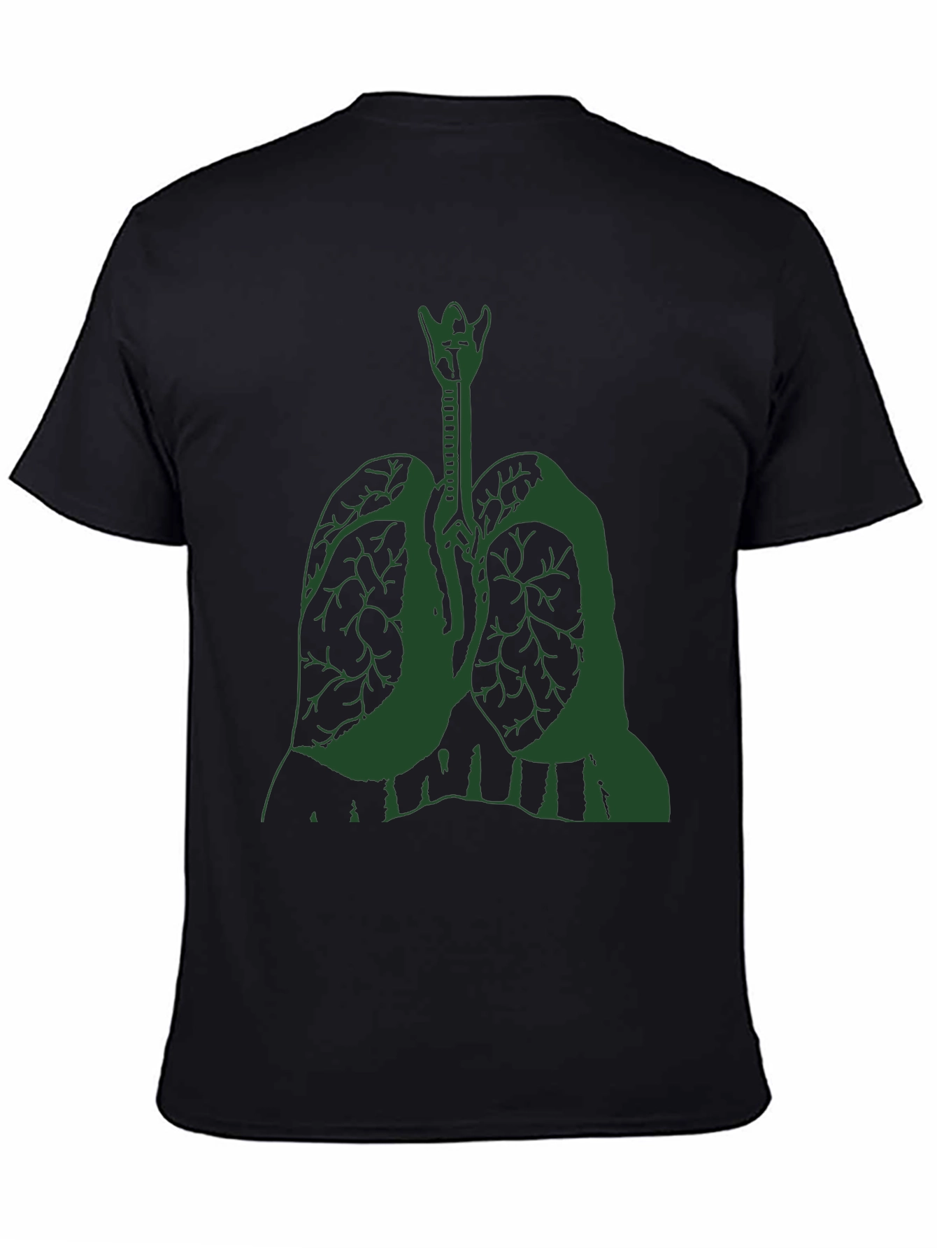 Anatomical Lung Graphic Tee - Black