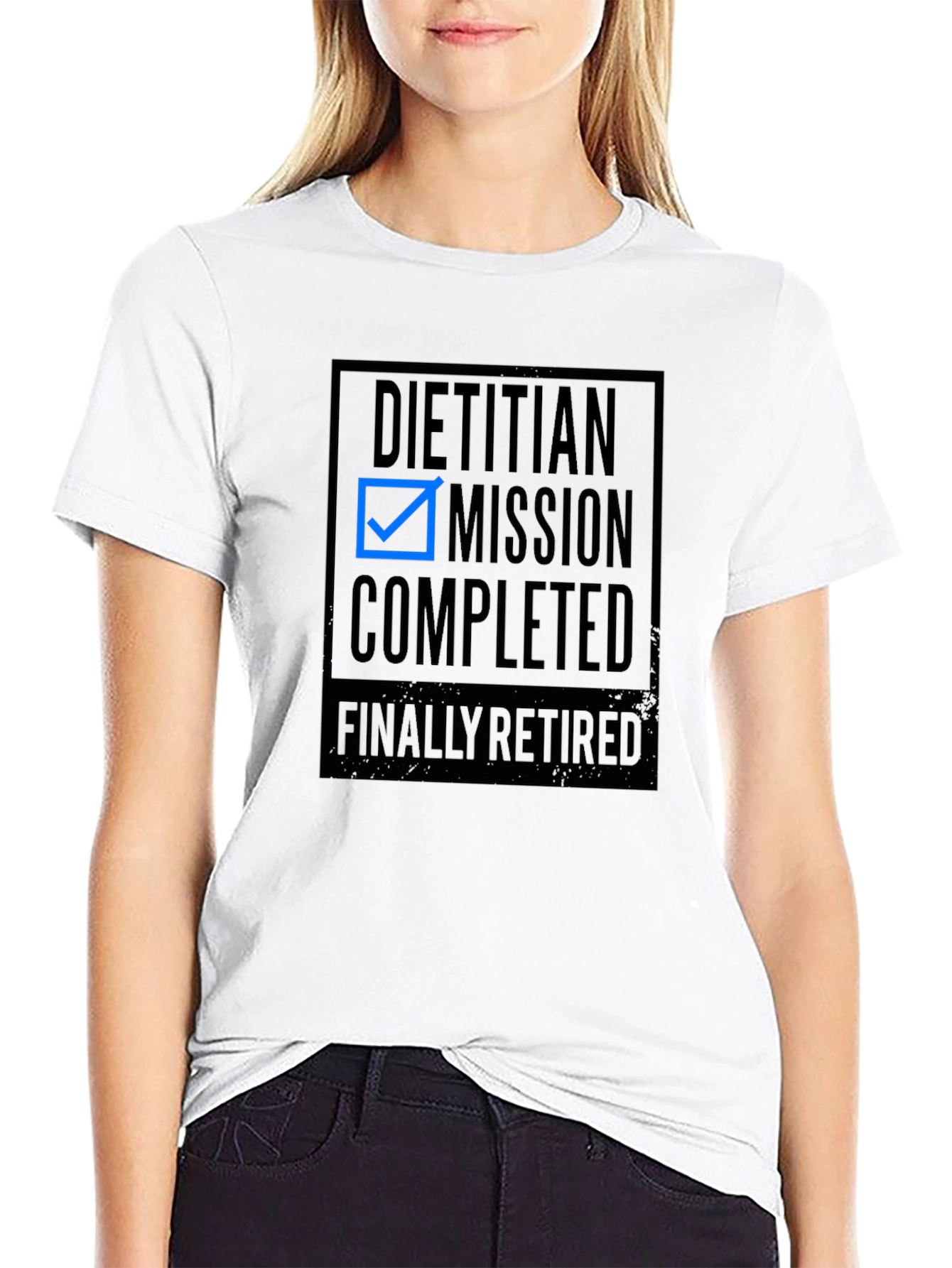 Dietitian Mission Completed Retired Black T-Shirt