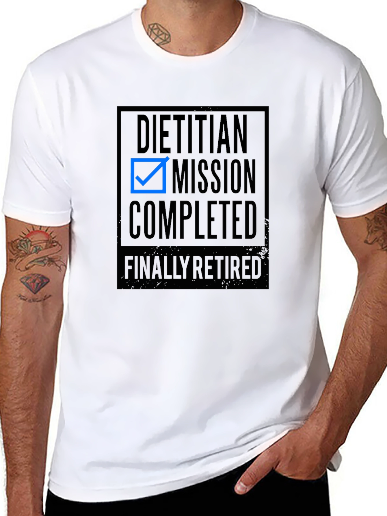 Dietitian Mission Completed Retired Black T-Shirt