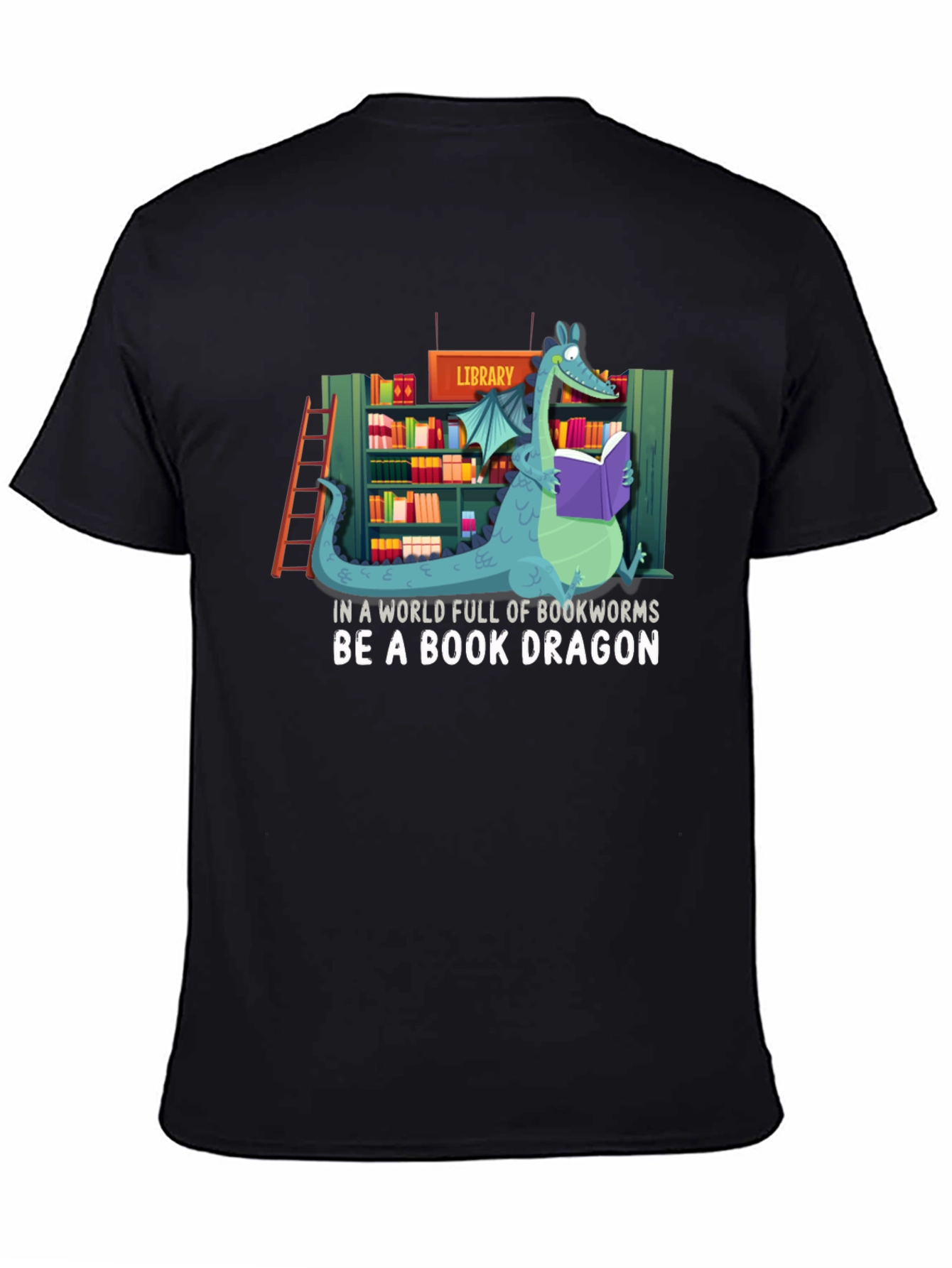 Book Dragon T-Shirt - Library Lover Apparel