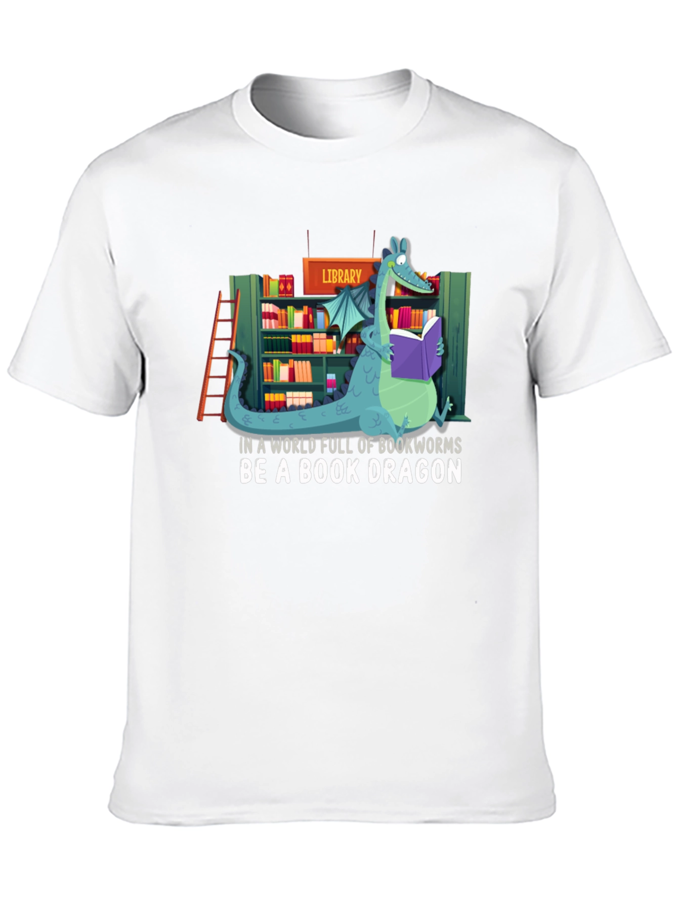 Book Dragon T-Shirt - Library Lover Apparel