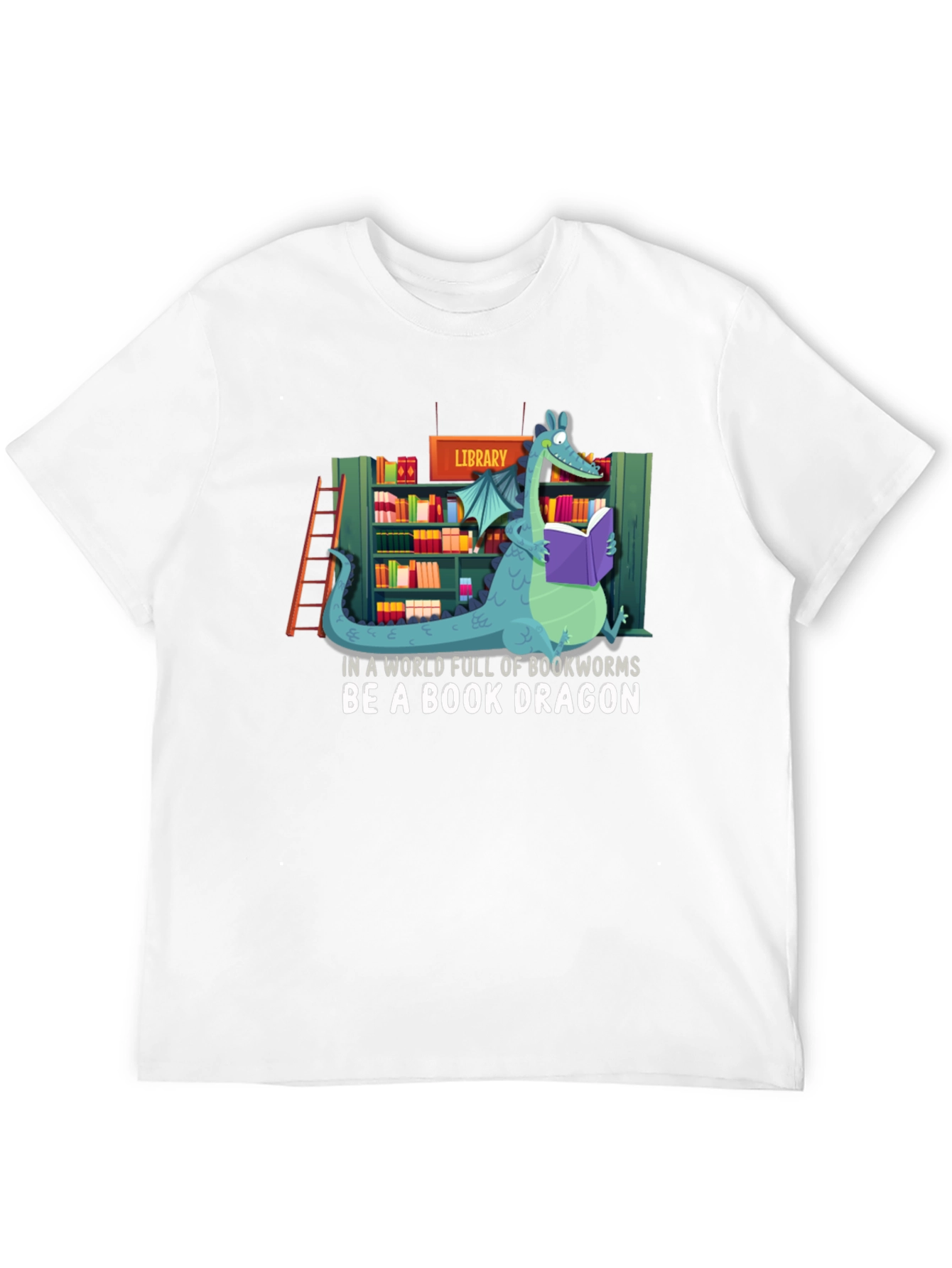 Book Dragon T-Shirt - Library Lover Apparel