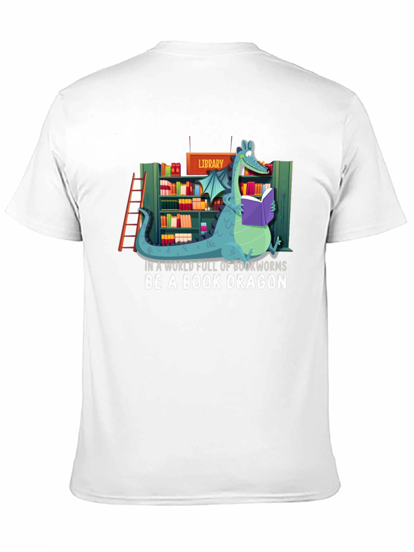 Book Dragon T-Shirt - Library Lover Apparel