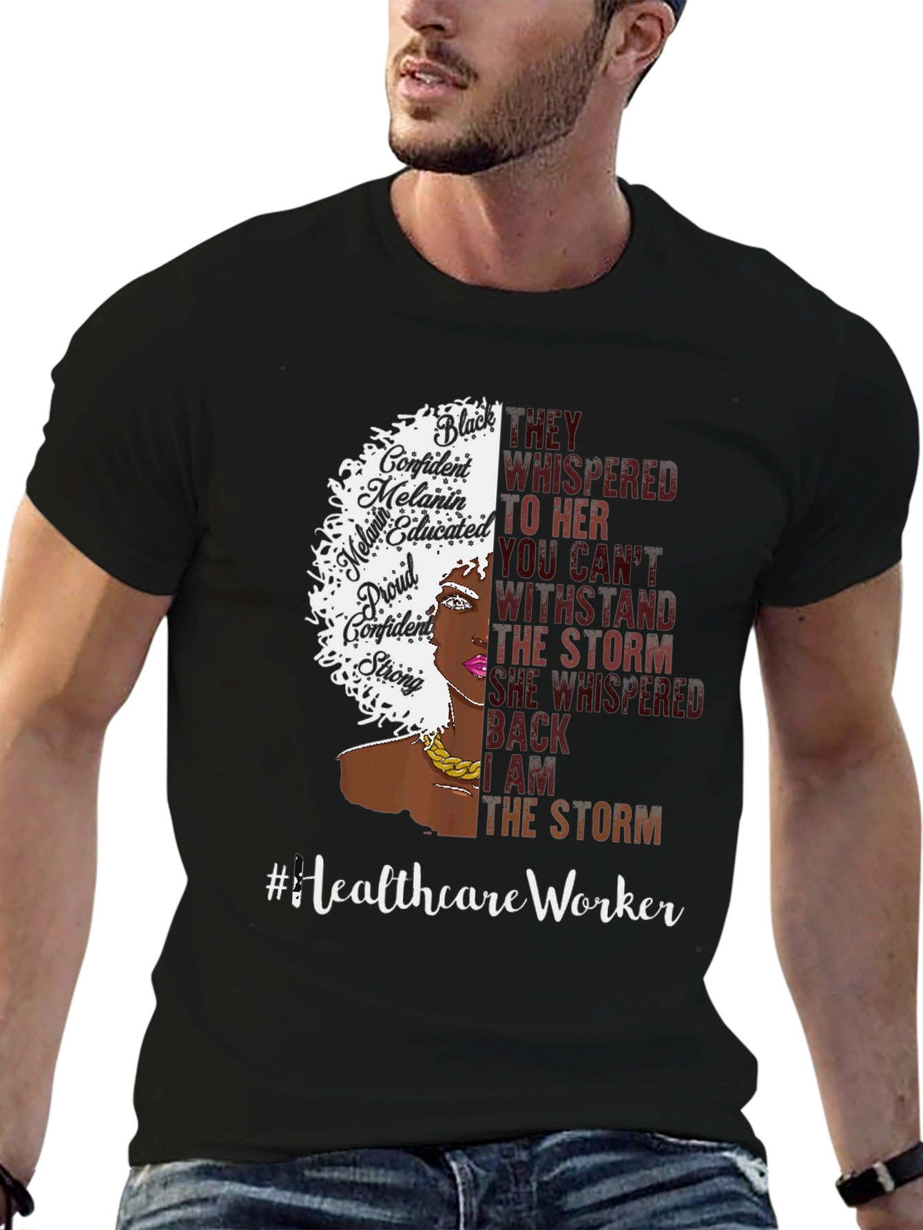 Healthcare Worker Strong Woman T-Shirt