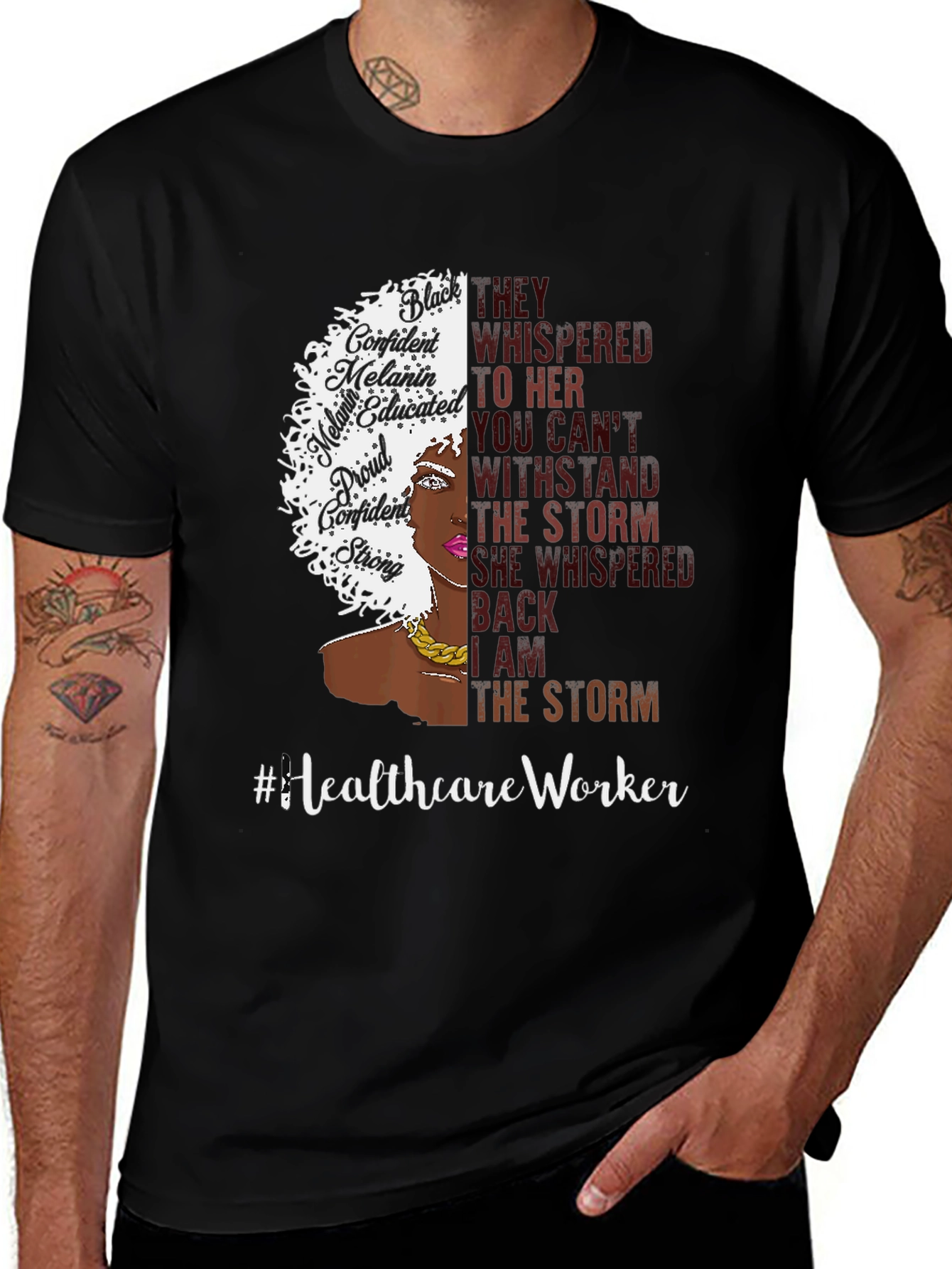 Healthcare Worker Strong Woman T-Shirt
