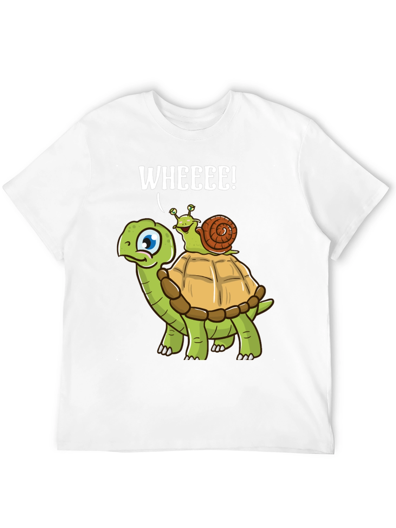 Funny Turtle Snail Wheee! Graphic T-Shirt