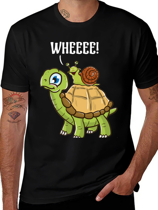 Funny Turtle Snail Wheee! Graphic T-Shirt