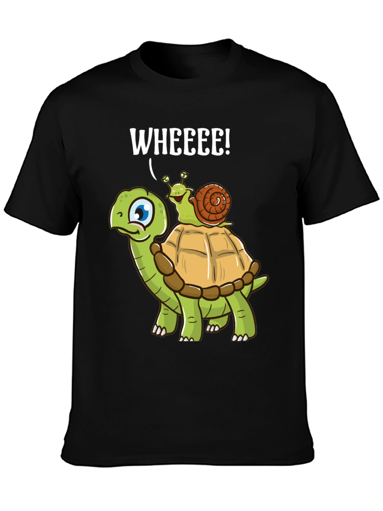 Funny Turtle Snail Wheee! Graphic T-Shirt