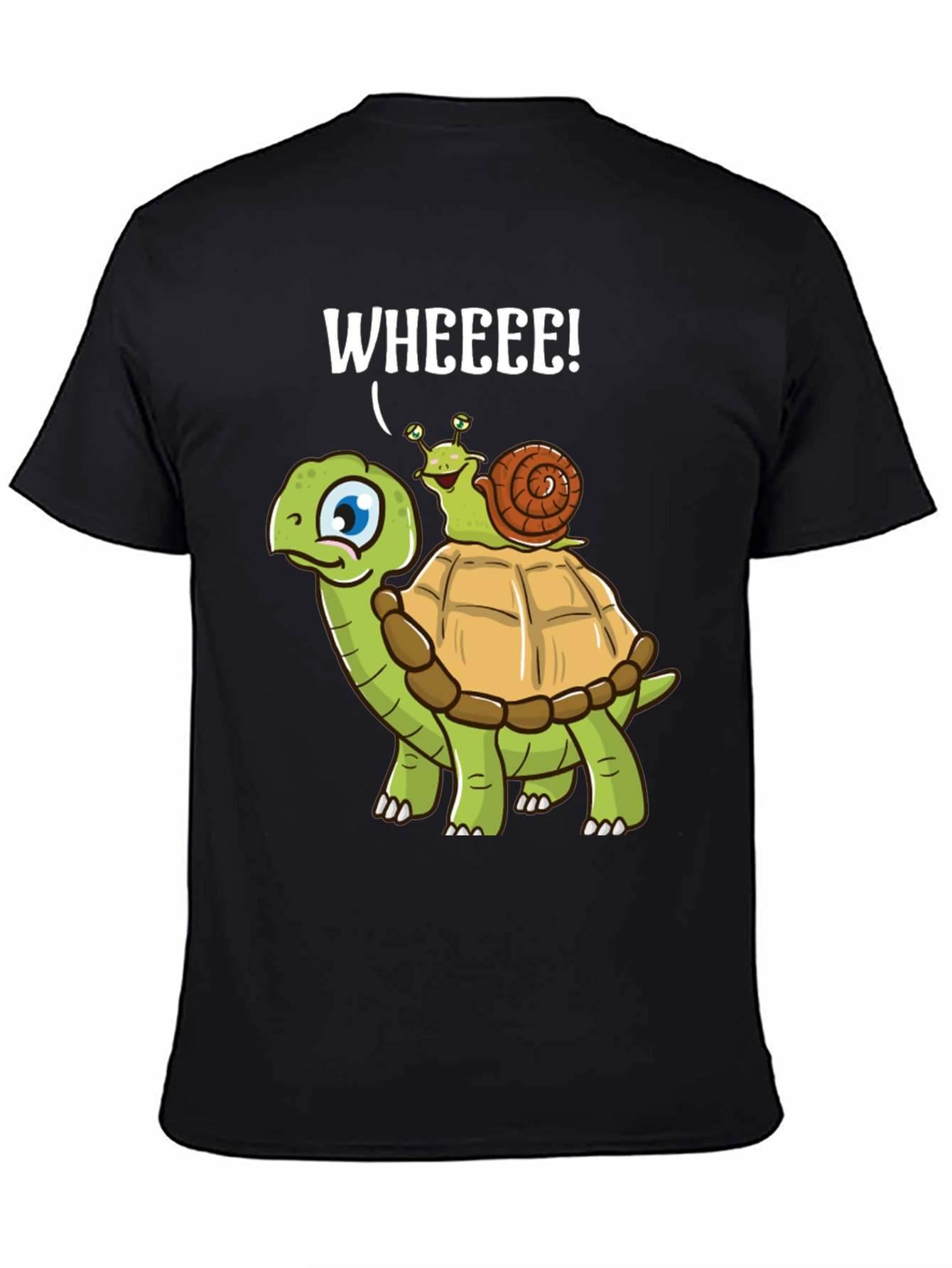 Funny Turtle Snail Wheee! Graphic T-Shirt
